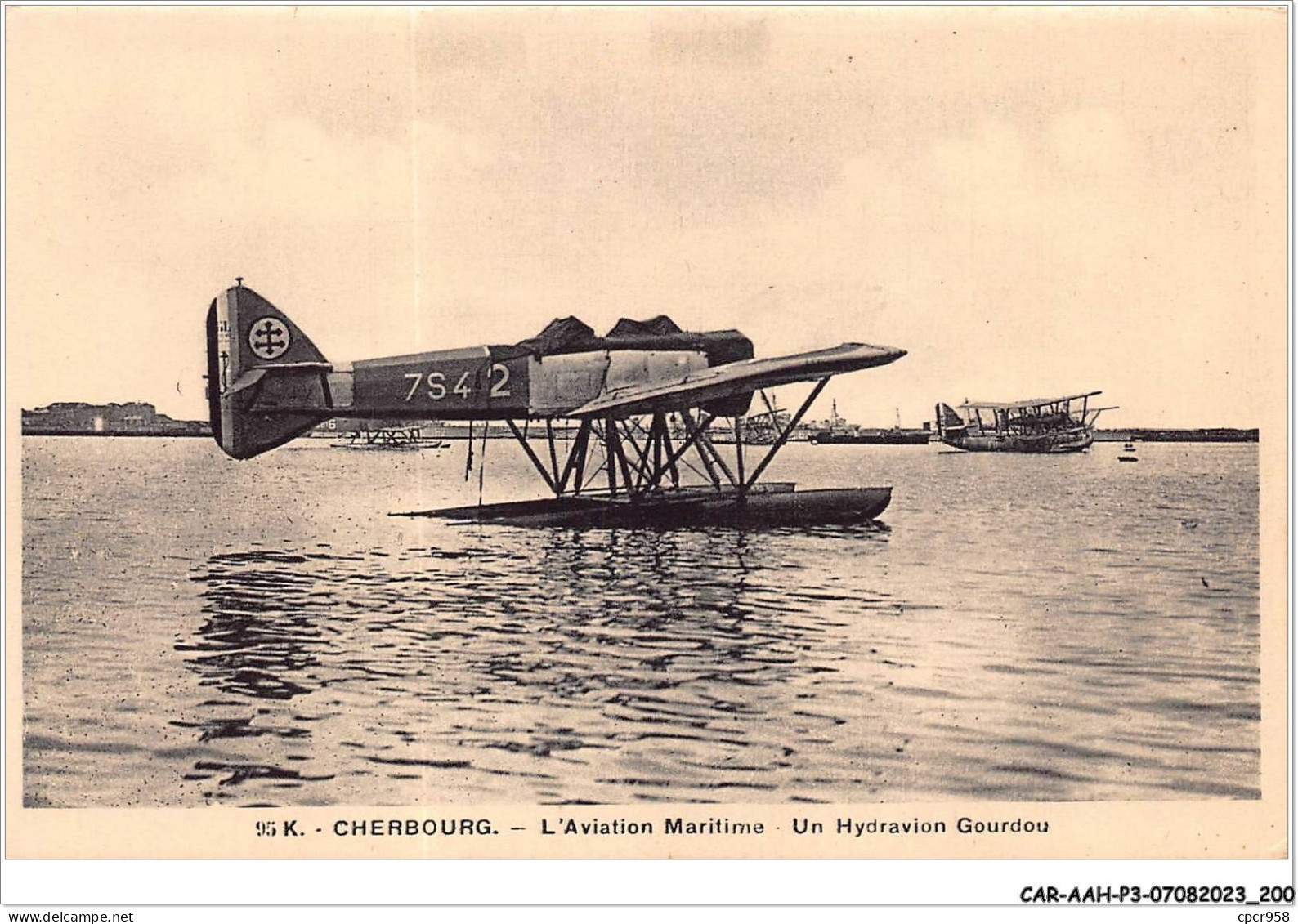 CAR-AAHP3-50-0284 - CHERBOURG - L'aviation Maritime - Un Hydravion Gourdou - Cherbourg