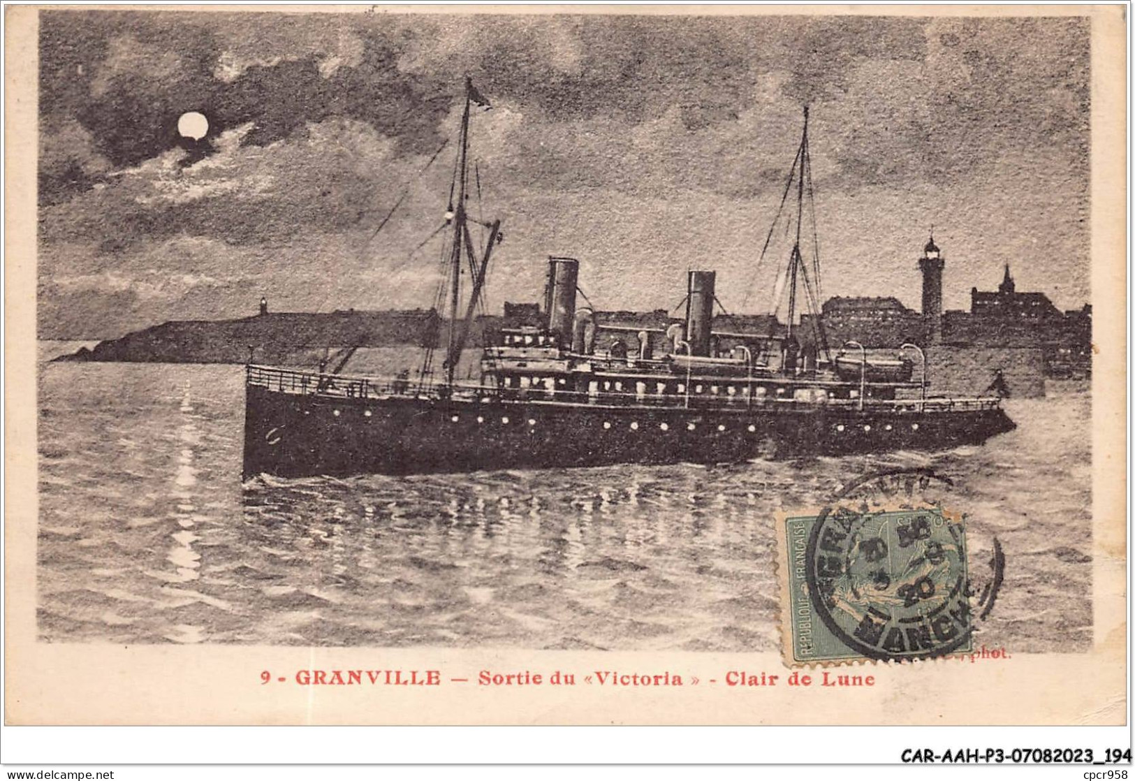 CAR-AAHP3-50-0281 - GRANVILLE - Sortie De "victoria" - Clair De Lune - Granville