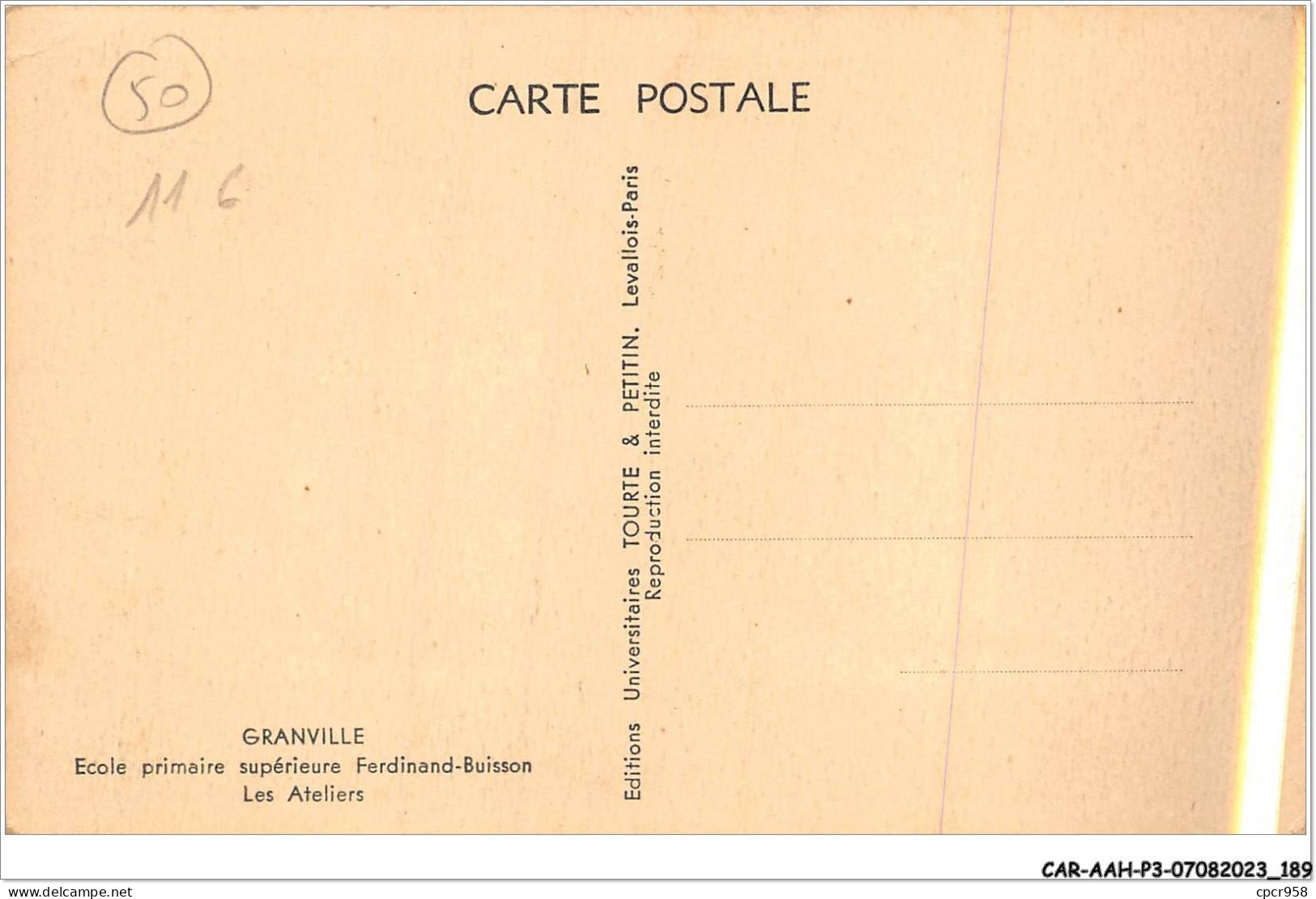 CAR-AAHP3-50-0278 - GRANVILLE - école Primaire Supérieure Ferdinand-buisson - Les Ateliers - Granville