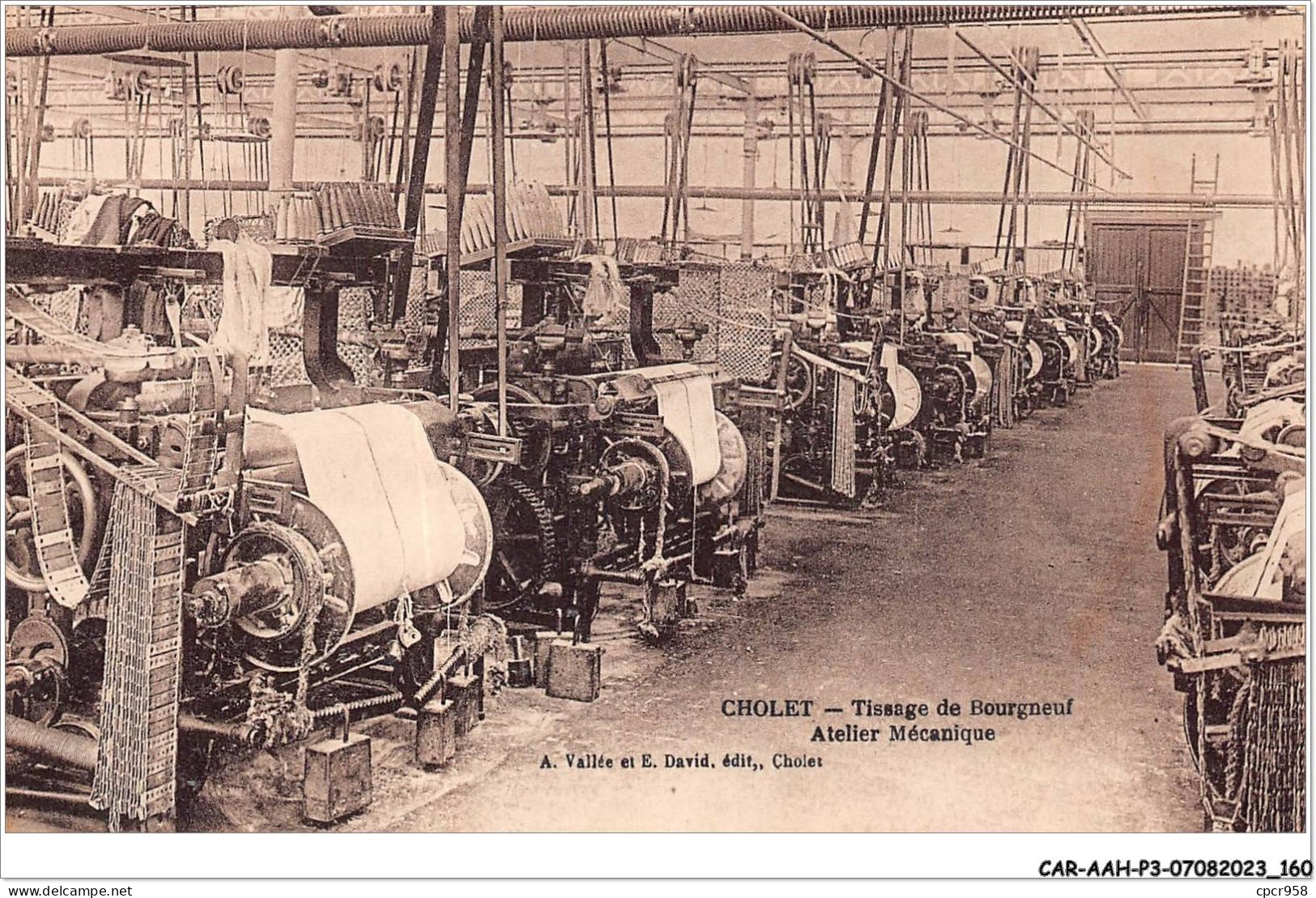 CAR-AAHP3-49-0264 - CHOLET - Tissage De Bourgneuf - Atelier Mécanique - Cholet