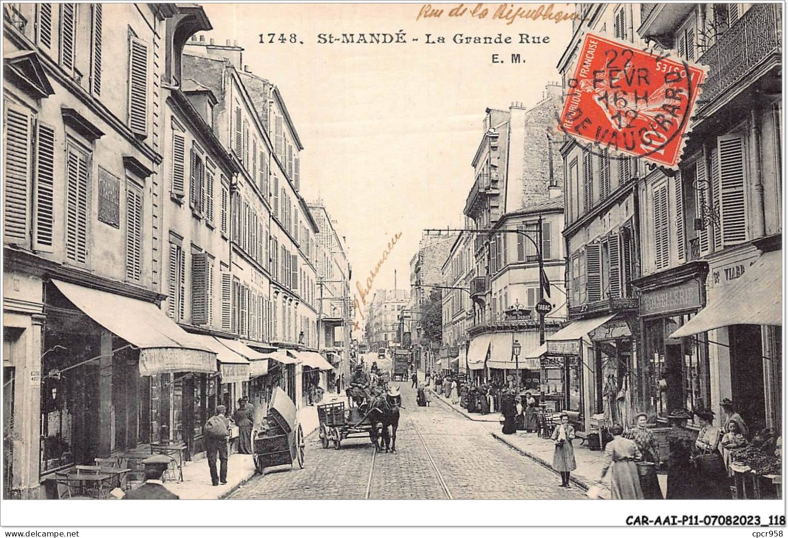 CAR-AAIP11-94-1039 - SAINTE MANDE - La Grande Rue  - Saint Mande