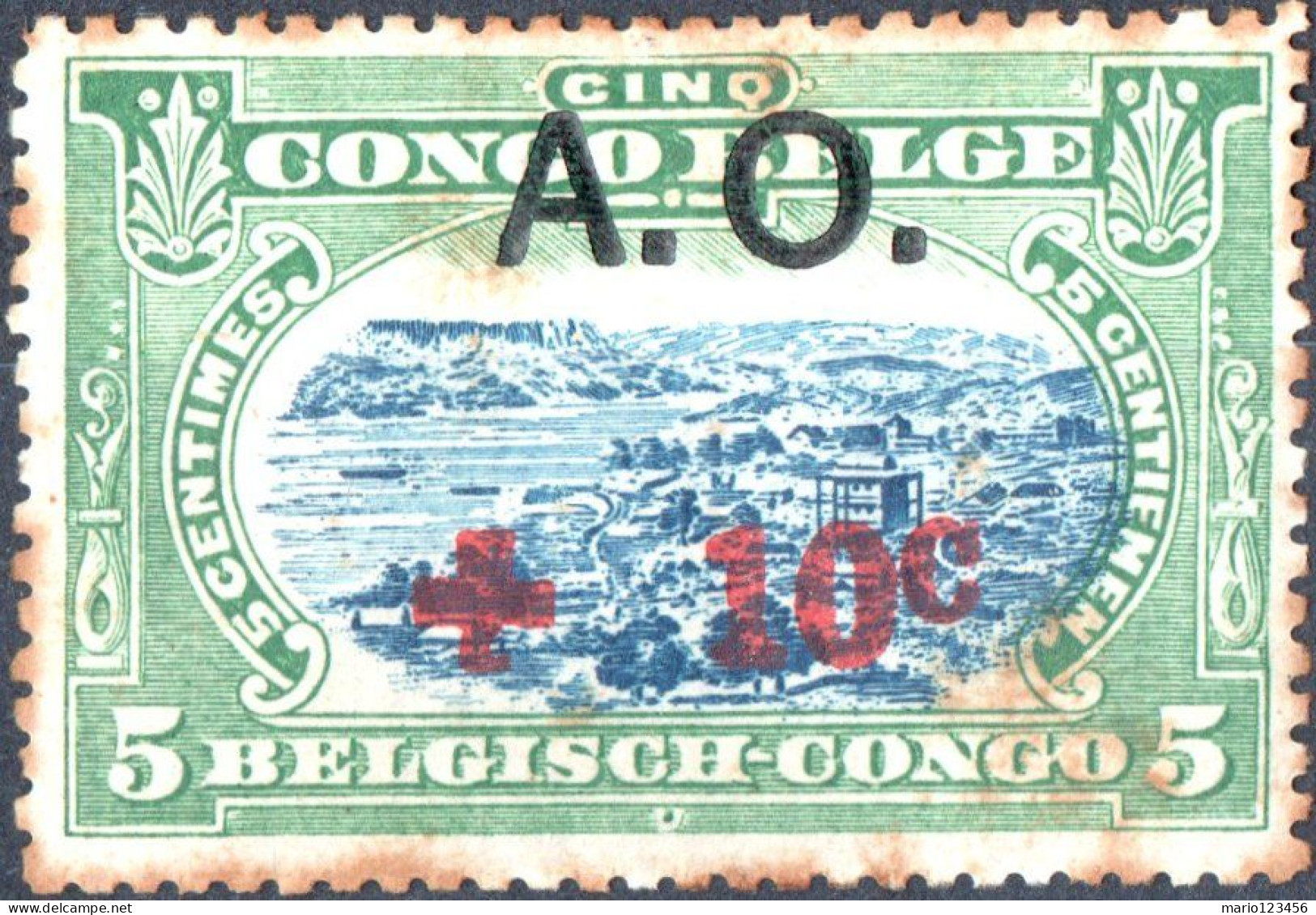 RUANDA-URUNDI, CROCE ROSSA, RED CROSS, 1918, NUOVI (MLH*) Mi:DR-OA OC25, Scott:DR-OA NB1, Yt:RW-U 36 - Nuovi