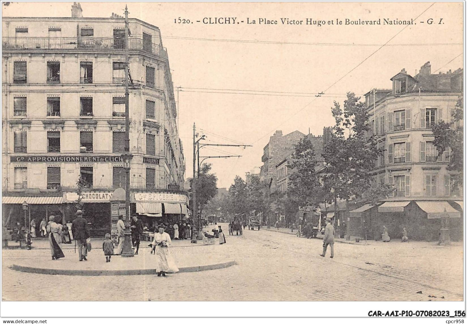 CAR-AAIP10-92-0941 - CLICHY - La Place  Victor Hugo Et Le Boulevard National - Clichy