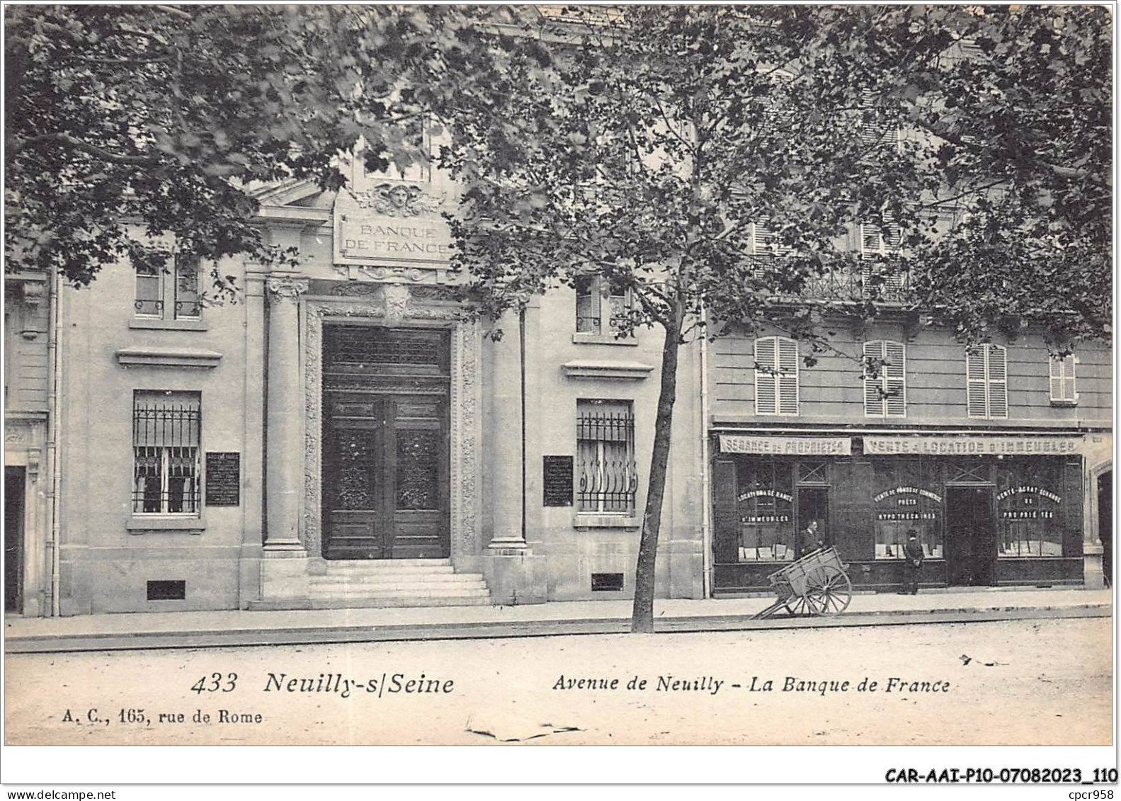 CAR-AAIP10-92-0918 - NEUILLY SUR SEINE - Avenue De Neuilly - La Banque De France  - Neuilly Sur Seine