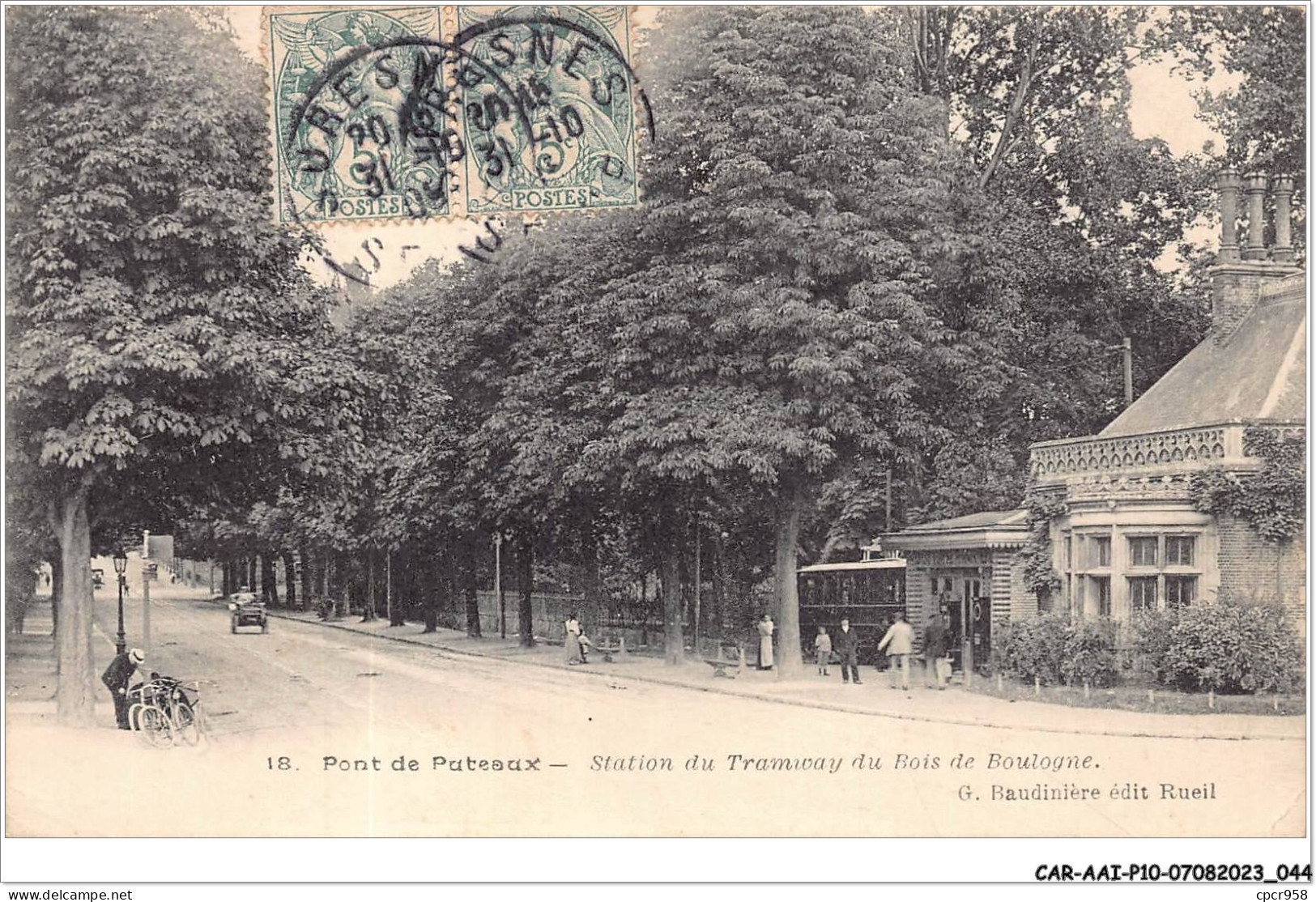 CAR-AAIP10-92-0885 - PUTEAUX - La Station Des Tramways Du Bois De Boulogne - Puteaux