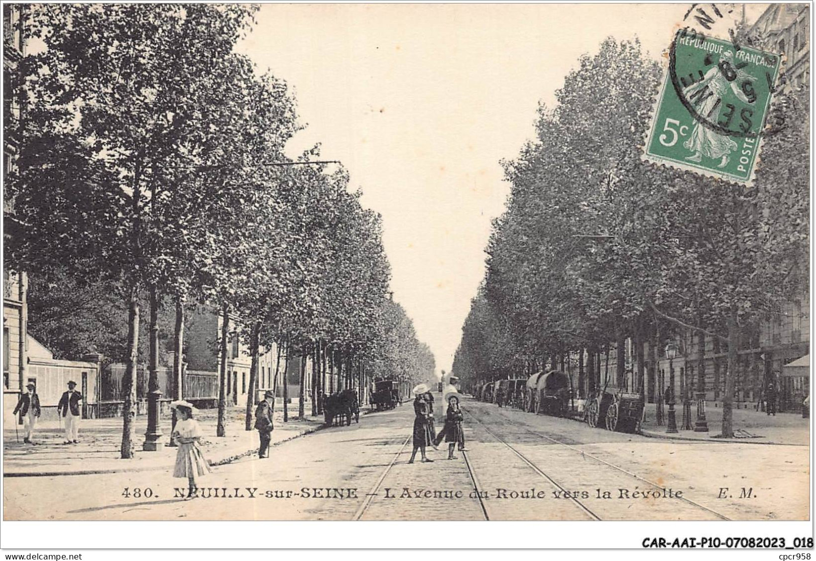 CAR-AAIP10-92-0872 - NEUILLY SUR SEINE - L'Avenue Du Roule  Vers La R°volte - Neuilly Sur Seine