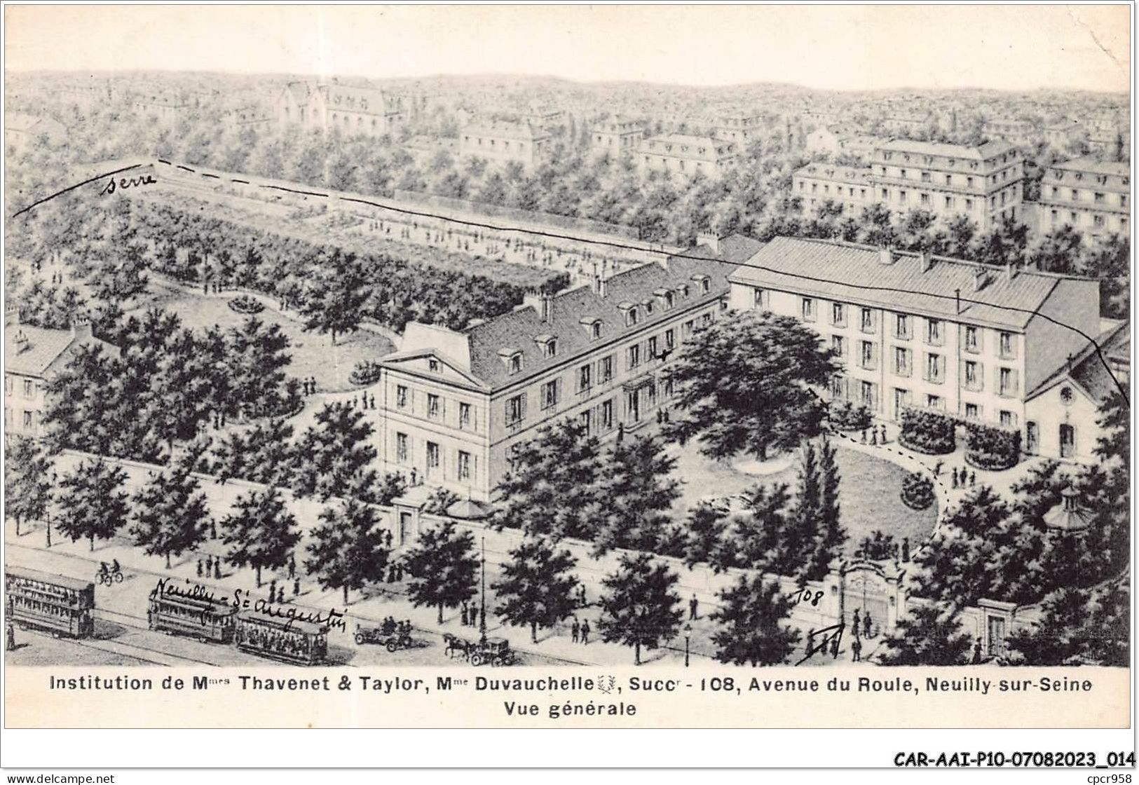 CAR-AAIP10-92-0870 - NEUILLY SUR SEINE - Institution De Mme Thavenet Taylor - Vue Generale - Neuilly Sur Seine