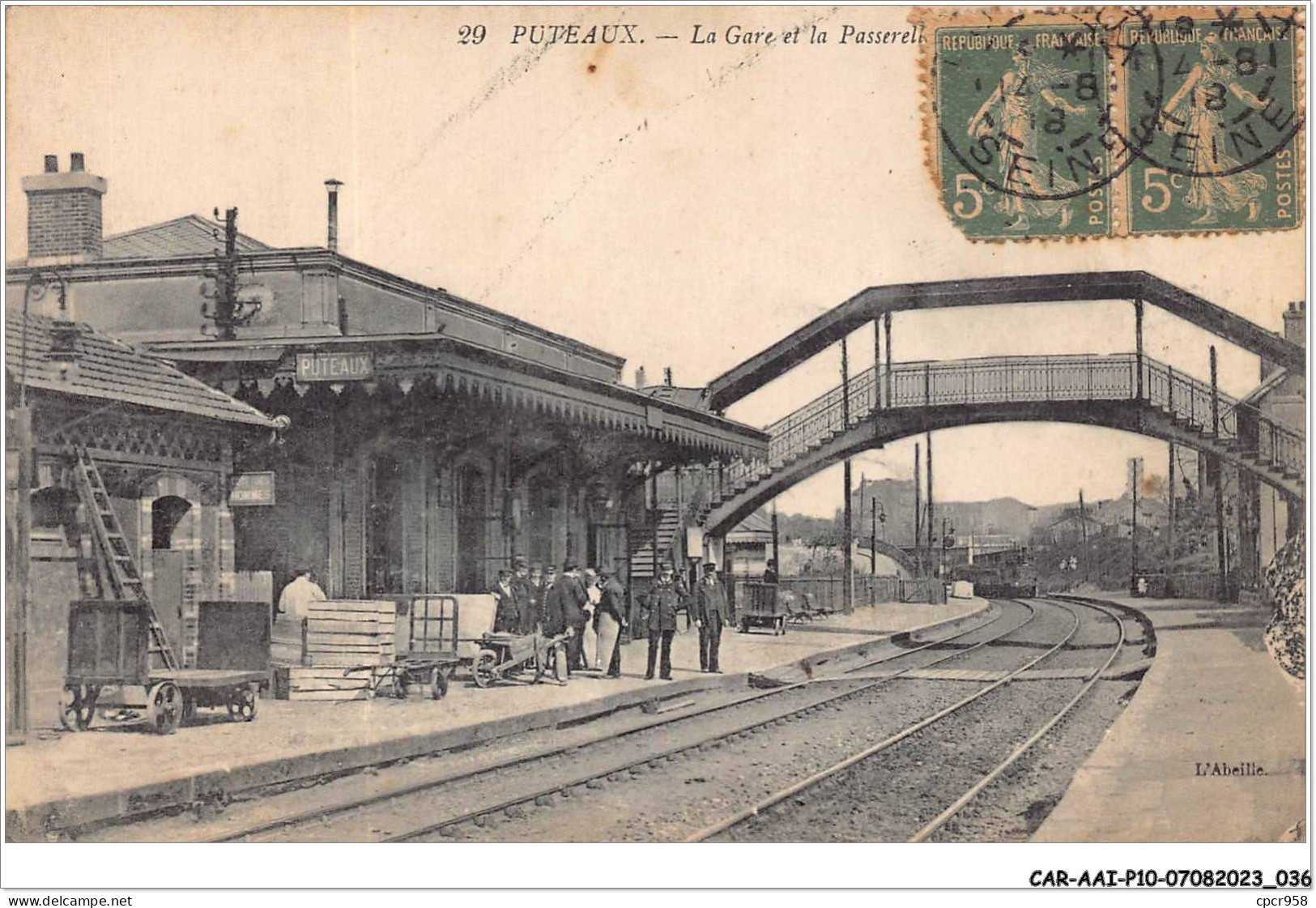 CAR-AAIP10-92-0881 - PUTEAUX - La Gare Et La Passerelle  - Puteaux