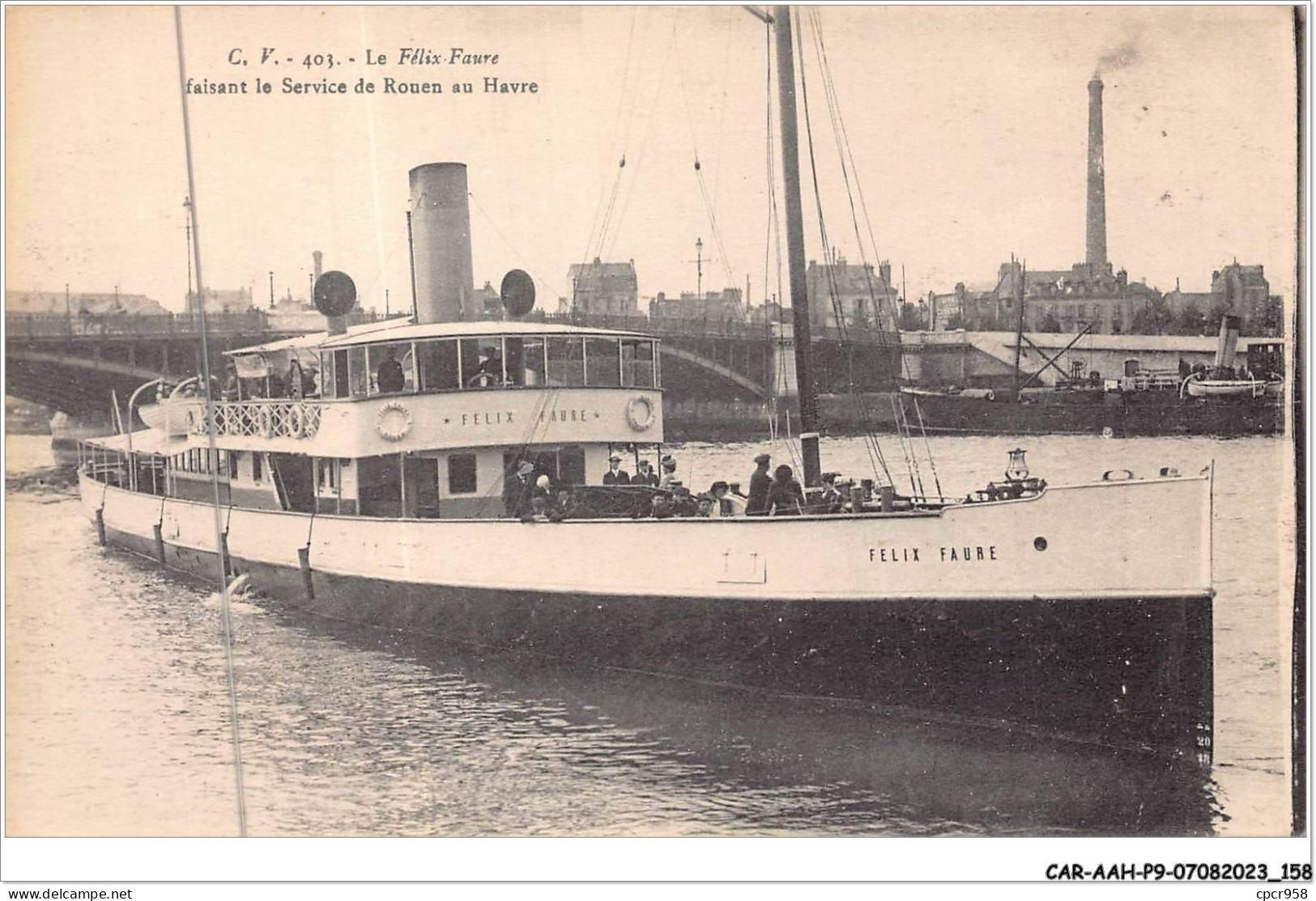 CAR-AAHP9-76-0849 - ROUEN - Le Félix-faure Faisant Le Service De Rouen à Havre - Rouen