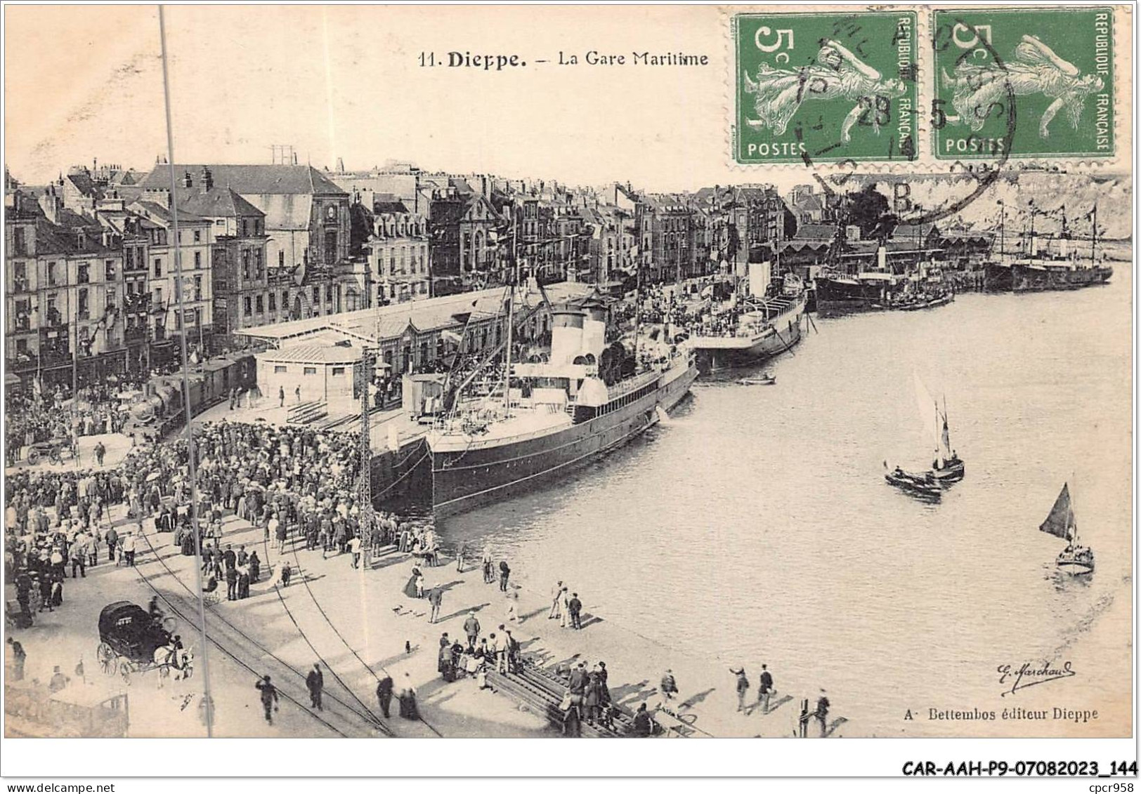 CAR-AAHP9-76-0842 - DIEPPE - La Gare Maritime - Bateaux, Train - Dieppe