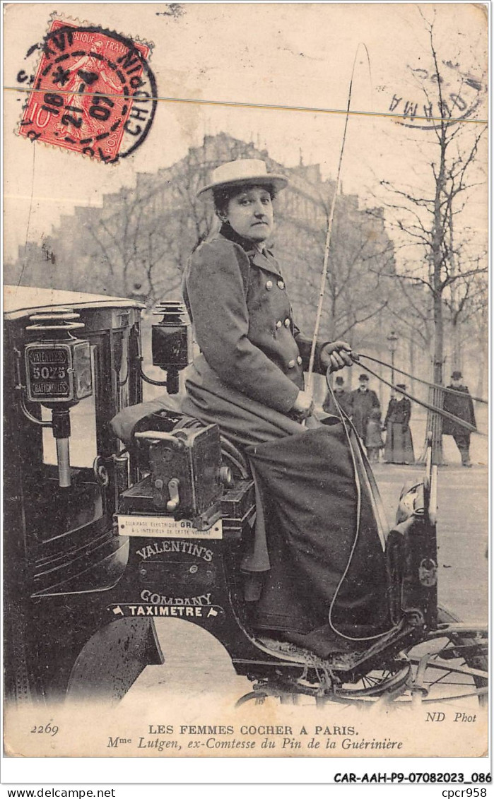 CAR-AAHP9-75-0813 - PARIS - Les Femmes Cocher à Paris - Mme Lutgen - Sonstige & Ohne Zuordnung