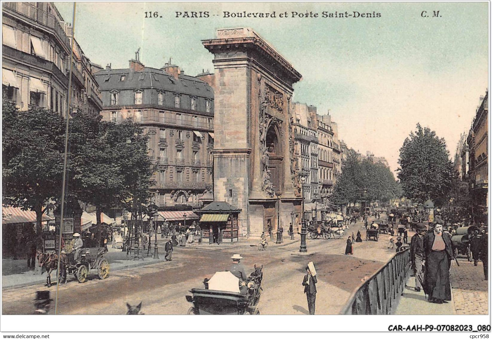 CAR-AAHP9-75-0810 - PARIS - Boulevard Et Porte Saint-denis - Squares