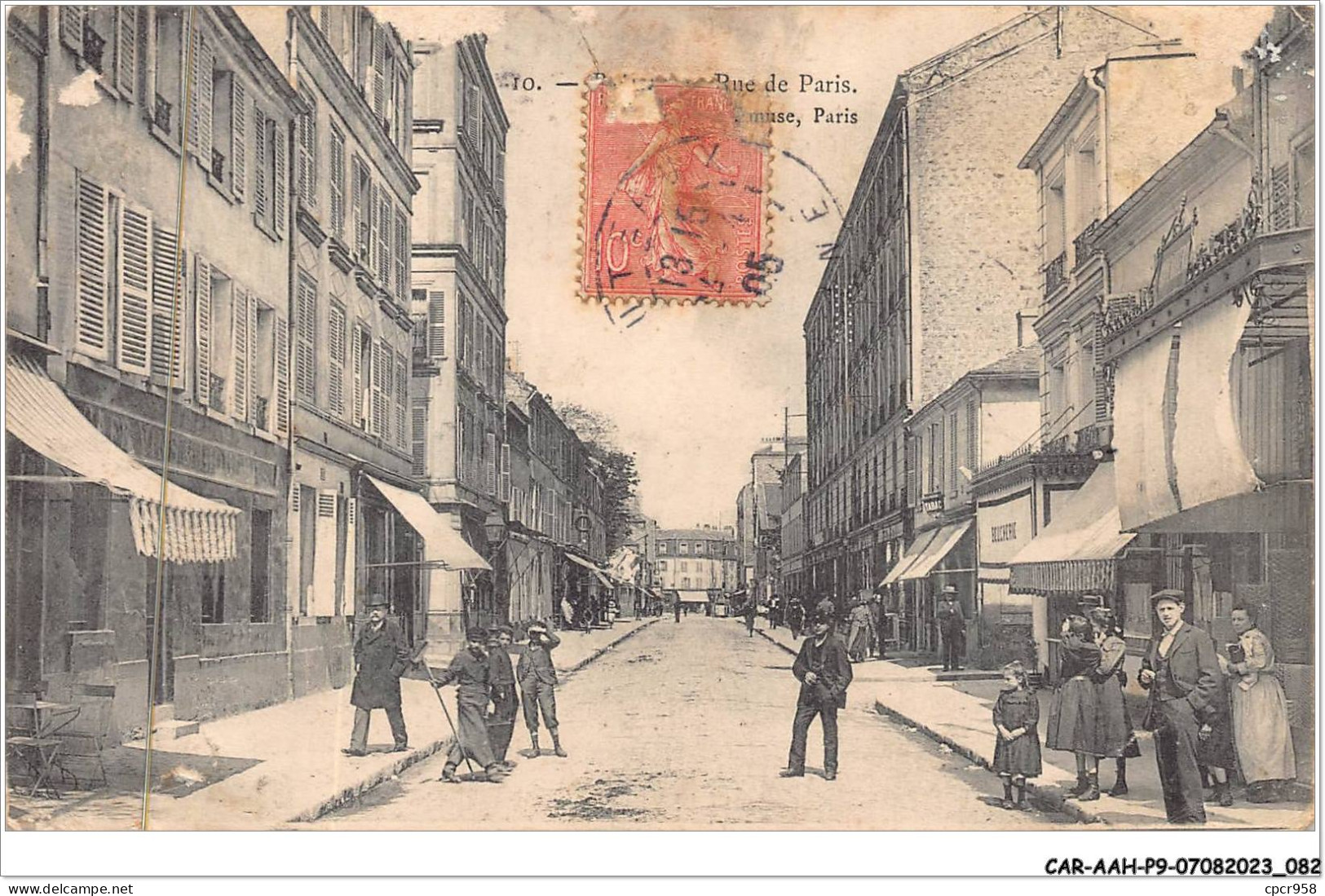 CAR-AAHP9-75-0811 - PARIS - Rue De Paris - Carte Vendue En L'etat - Piazze