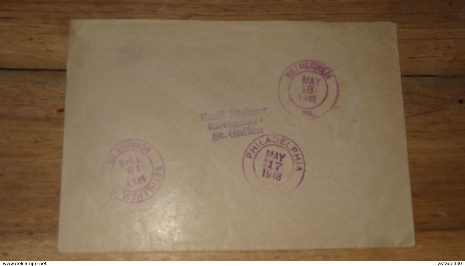 Enveloppe SUISSE, Recommandée, St Gallen - 1948, Bloc 4  ......... Boite1 ...... 240424-157 - Storia Postale