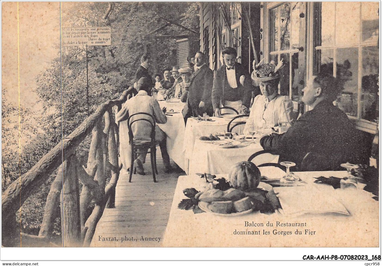 CAR-AAHP8-74-0754 - ANNECY - Balcon Du Restaurant Dominant Les Gorges Du Fier - Annecy