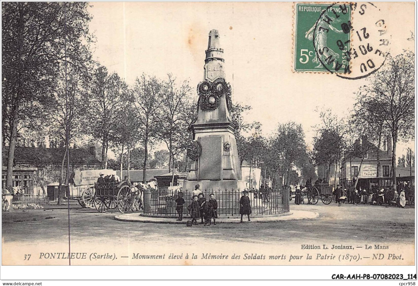 CAR-AAHP8-72-0727 - PONTLIEUE - Monument élevé à La Mémoire Des Soldats Morts Pour La Patrie - Other & Unclassified