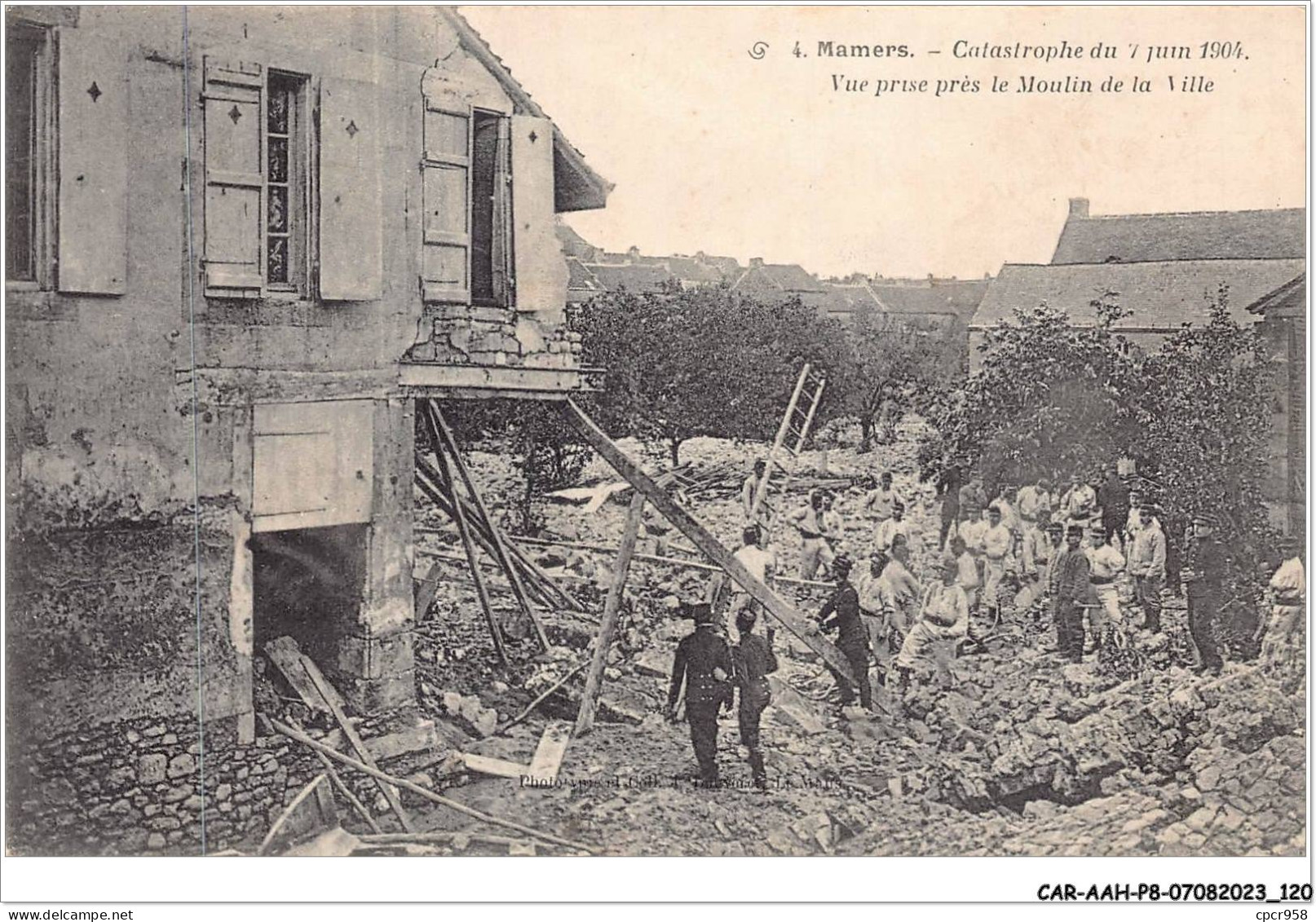 CAR-AAHP8-72-0730 - MAMERS - Catastrophe Du 7 Juin 1904 - Vue Prise Près Le Moulin De La Ville - Mamers