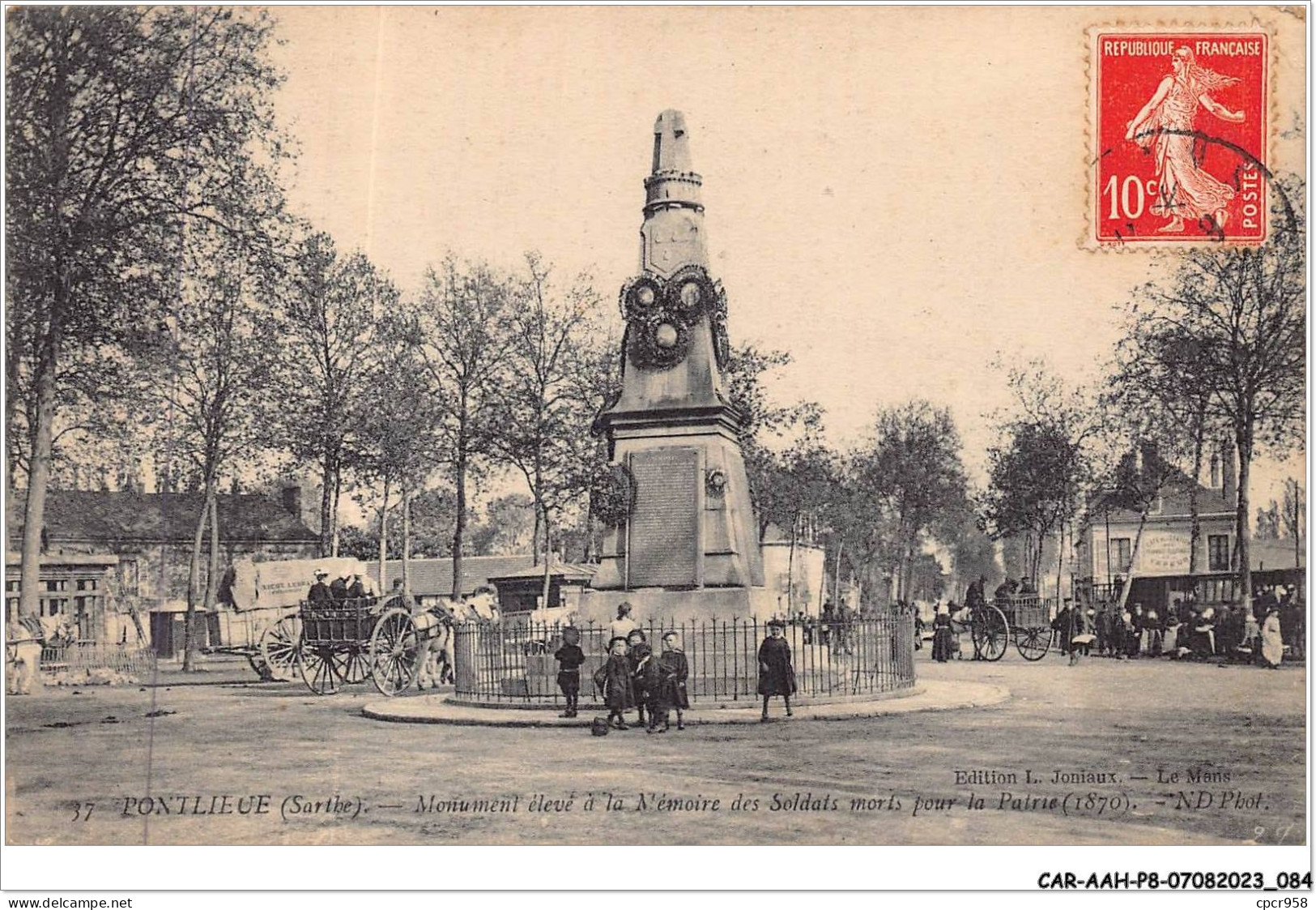 CAR-AAHP8-72-0712 - PONTLIEUE - Monument élevé à La Mémoire Des Soldats Morts Pour La Patrie - Autres & Non Classés