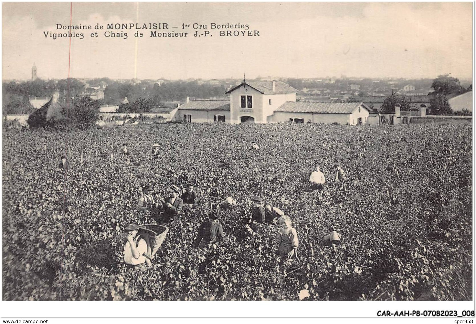 CAR-AAHP8-69-0674 - MONPLAISIR - 1er Cru Borderies - Vignobles Et Chais De Monsieur J. P BROYER - Autres & Non Classés