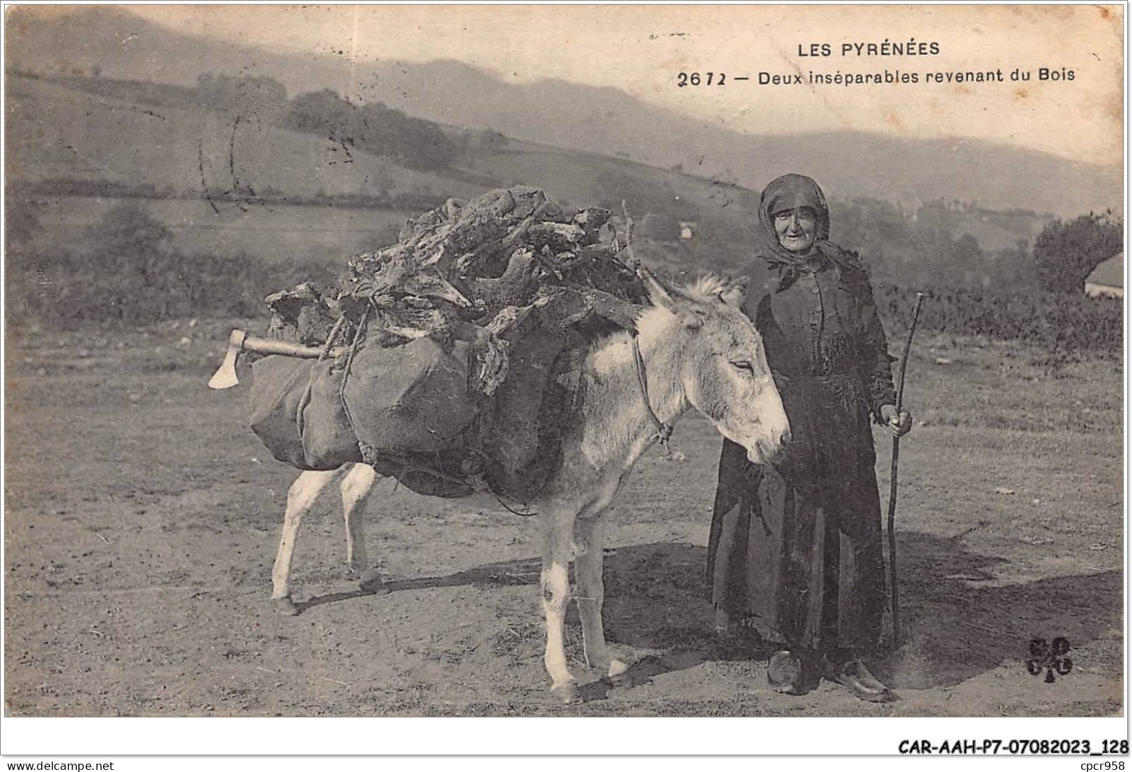 CAR-AAHP7-65-0634 - Les Pyrenees - Deux Inséparables Revenant Du Bois - Agriculture - Other & Unclassified