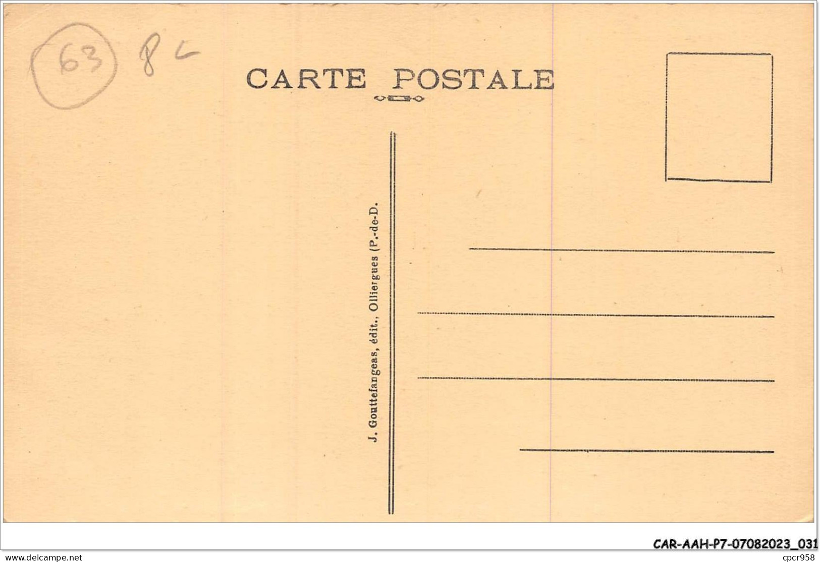 CAR-AAHP7-63-0585 - BILLOM - Creux Du Marché - Vieilles Maisons  -  Francois Tord - Other & Unclassified