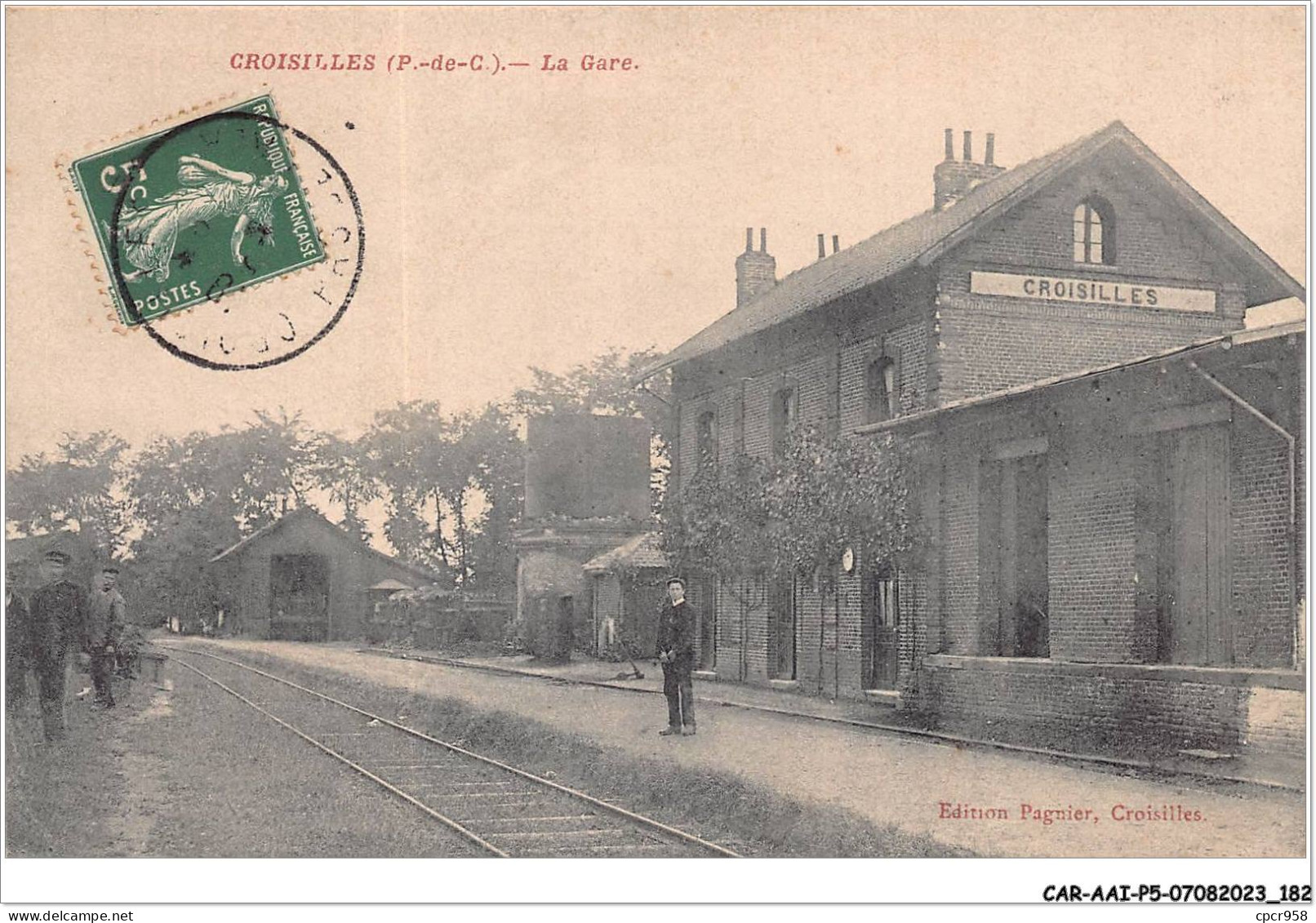 CAR-AAIP5-62-0467 - CROISILLLES - La Gare - Croisilles