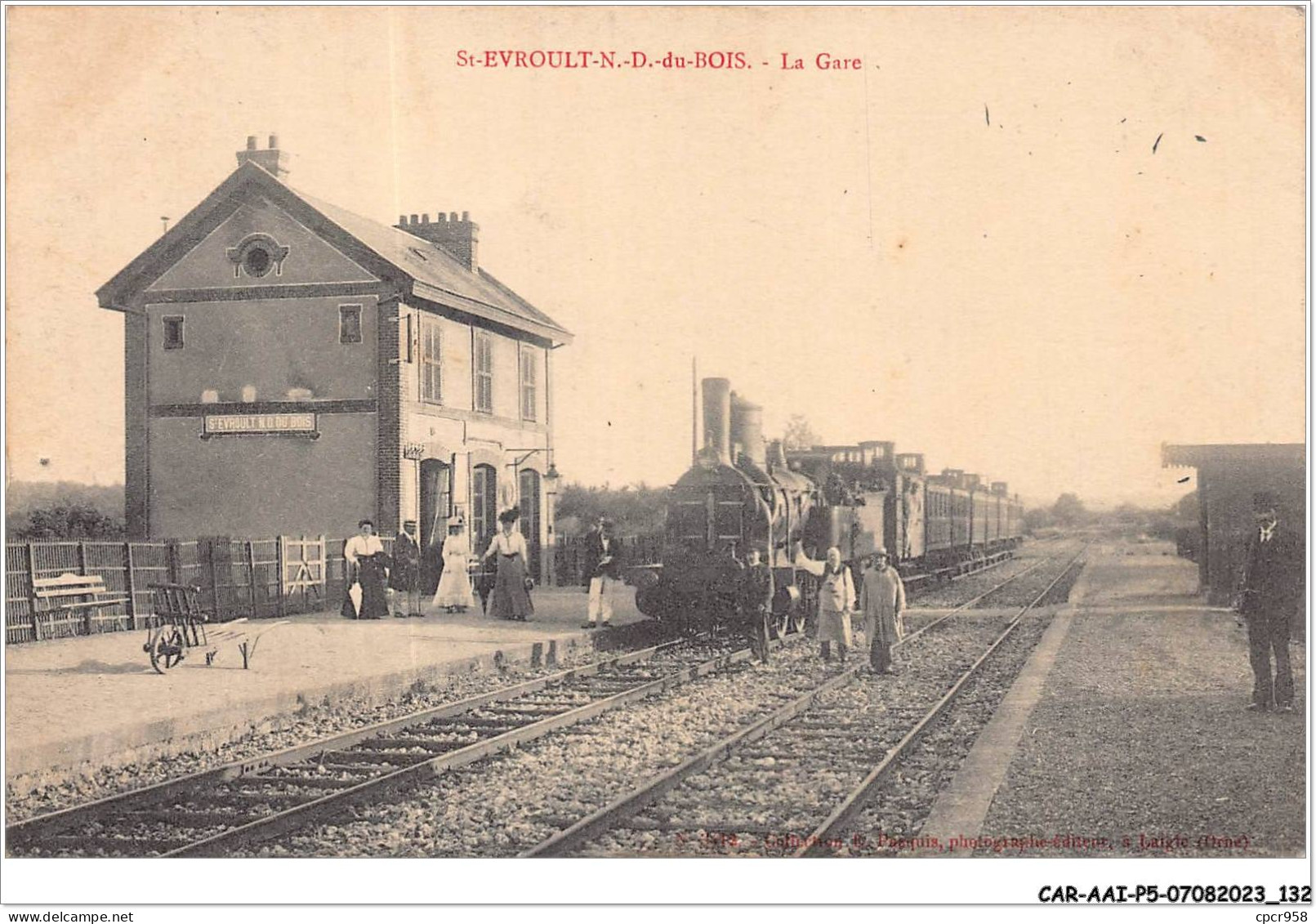 CAR-AAIP5-61-0442 - ST EVROULT-N.-D.-du-BOIS - La Gare - Train  - Otros & Sin Clasificación