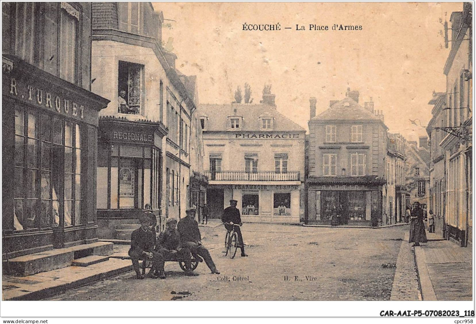 CAR-AAIP5-61-0435 - ECOUCHE - La Place D'arme - Pharmacie, Commerces - Ecouche