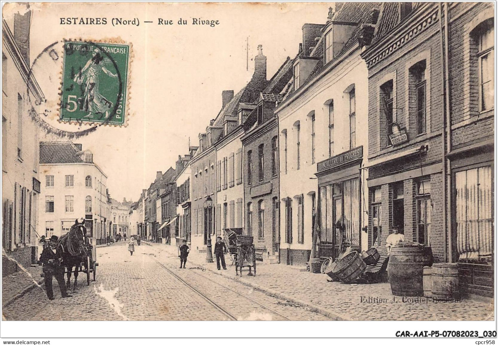 CAR-AAIP5-59-0391 - ESTAIRES - Rue Du Rivage  - Other & Unclassified