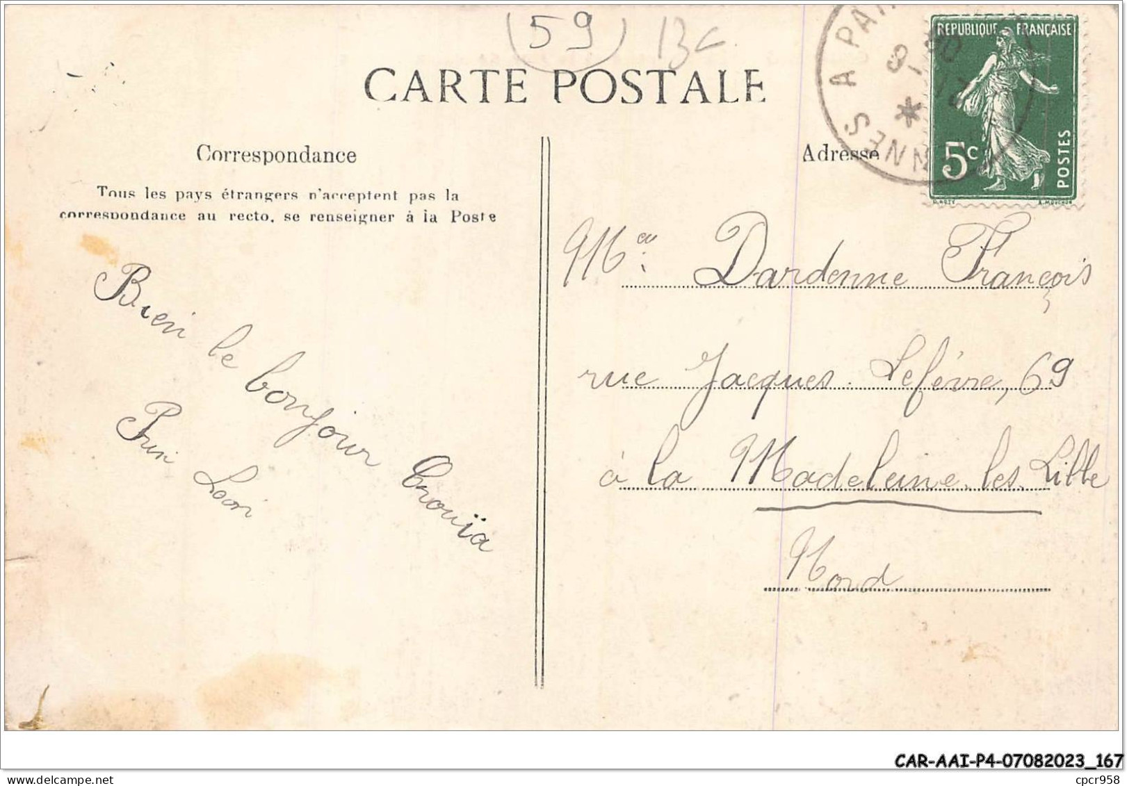 CAR-AAIP4-59-0370 - ONNAING - La Chapelle Et La Rue De Valenciennes - Other & Unclassified