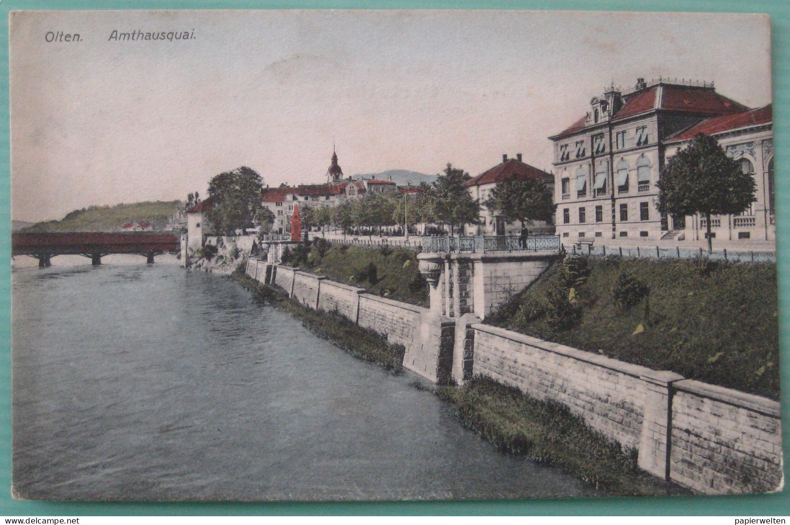 Olten (SO) - Amthausquai / Gedeckte Brücke - Olten