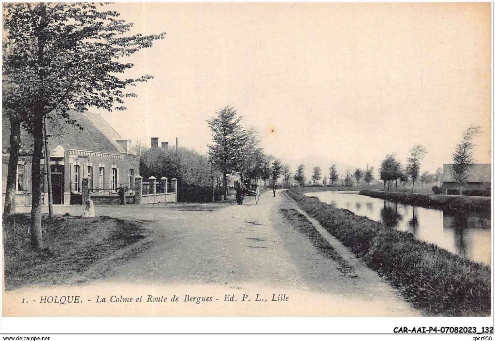 CAR-AAIP4-59-0353 - HOLQUE - La Colme Et Route De Bergues - Bergues