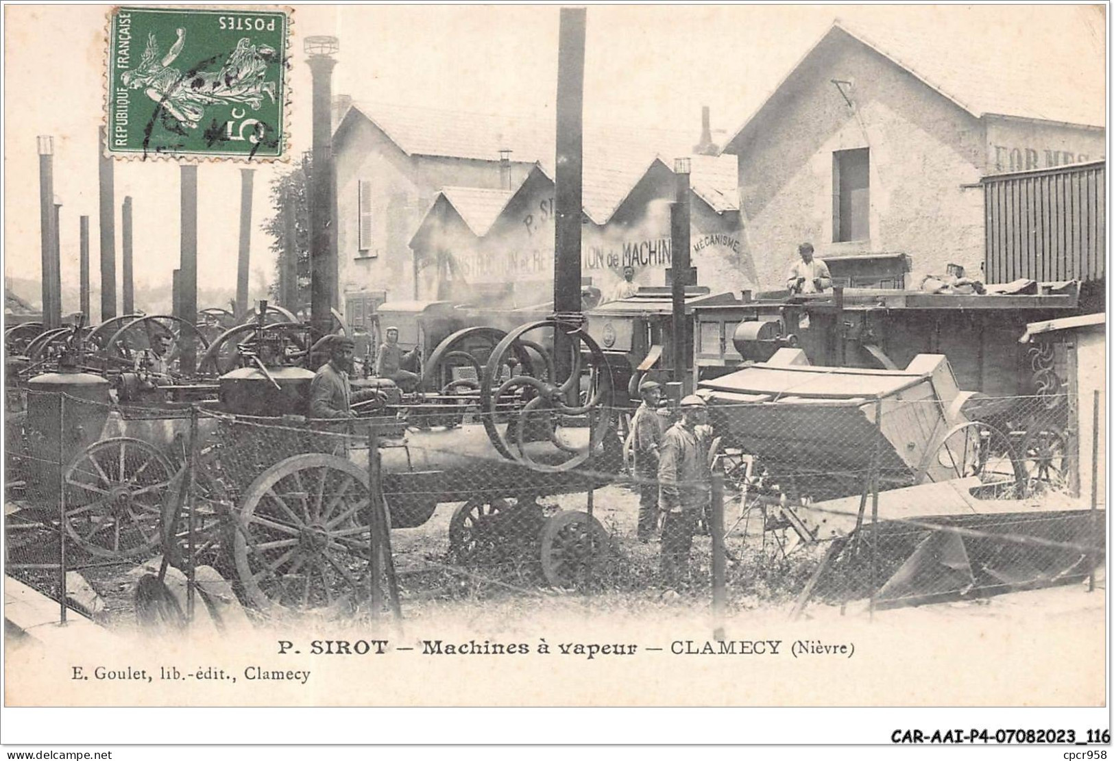 CAR-AAIP4-58-0345 - CLAMECY - Machine A Vapeur P. Sirot - Clamecy