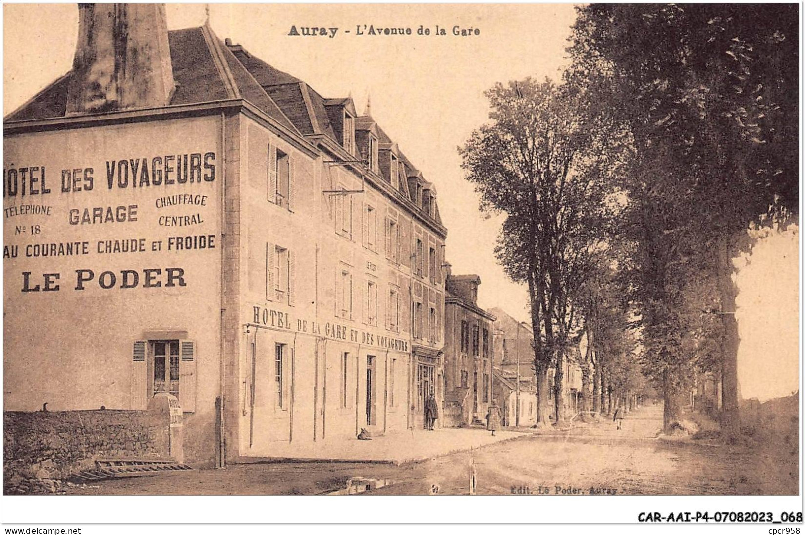 CAR-AAIP4-56-0321 - AURAY - Avenue De La Gare - Hotel Des Voyageurs - Auray