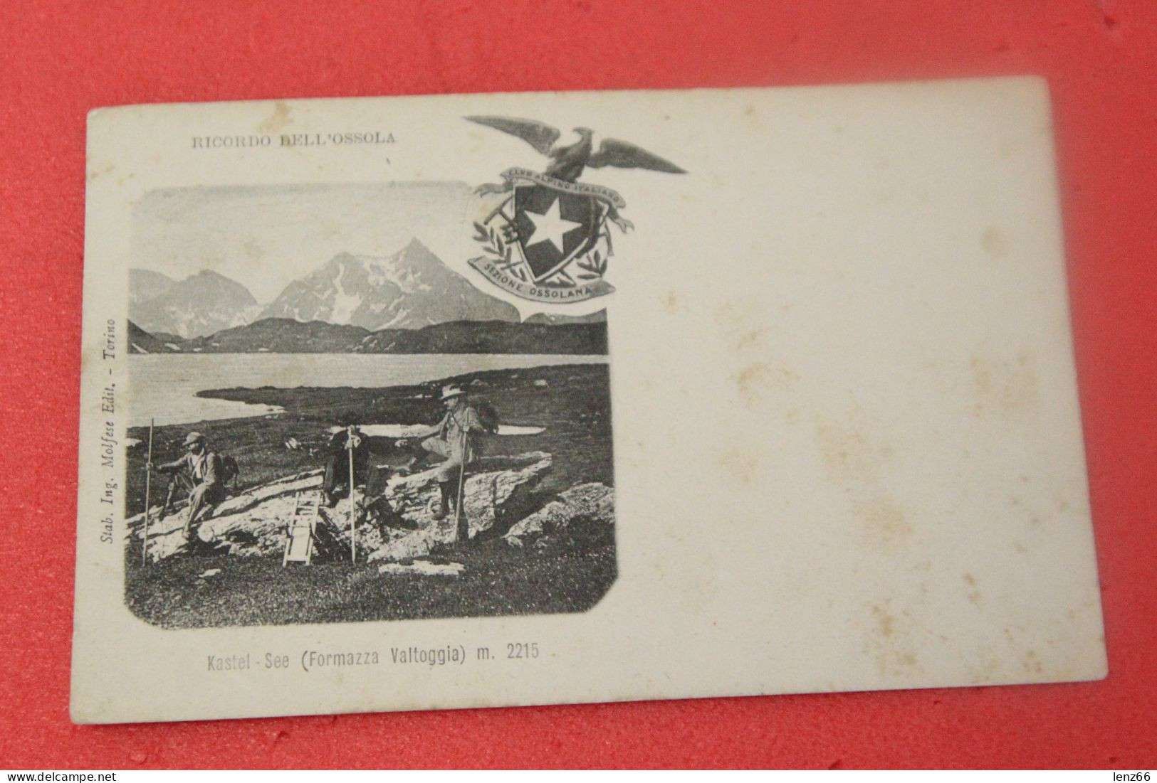 VCO Formazza Valtoggia Kastel See Cartolina CAI Ossola Ed. Molfese NV Primi 1900 - Verbania