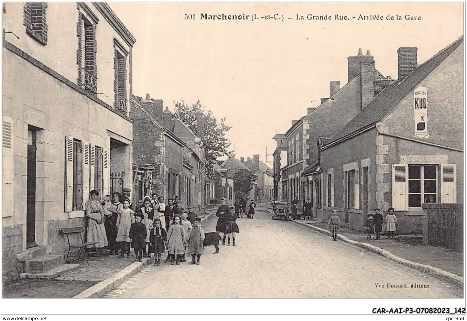 CAR-AAIP3-41-0263 - MARCHENOIR - La Grande Rue - Arrivée De La Gare  - Marchenoir