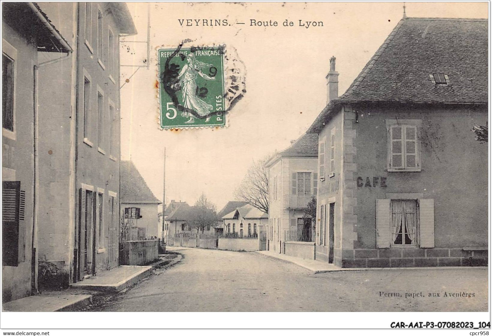 CAR-AAIP3-38-0244 - VEYRINS - Route De Lyon - Cafe - Sonstige & Ohne Zuordnung