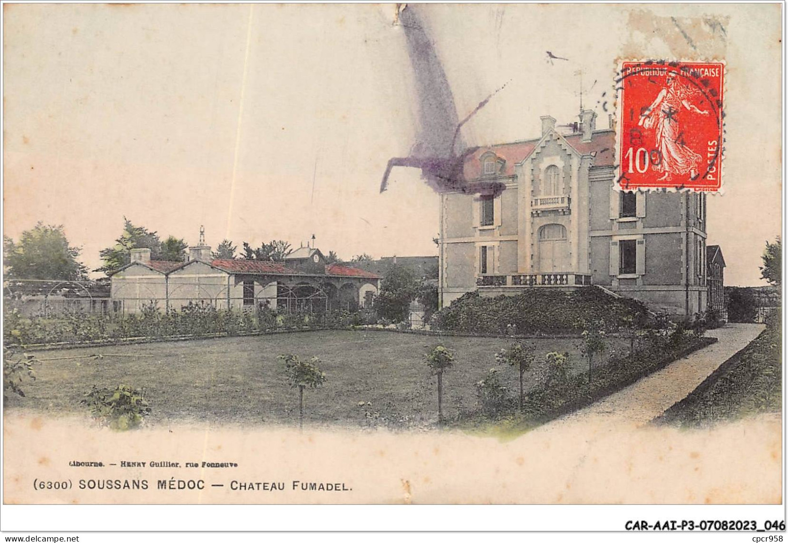 CAR-AAIP3-33-0215 - SOUSSANS MEDOC - Chateau Fumadel - Carte Vendue En L'etat - Andere & Zonder Classificatie