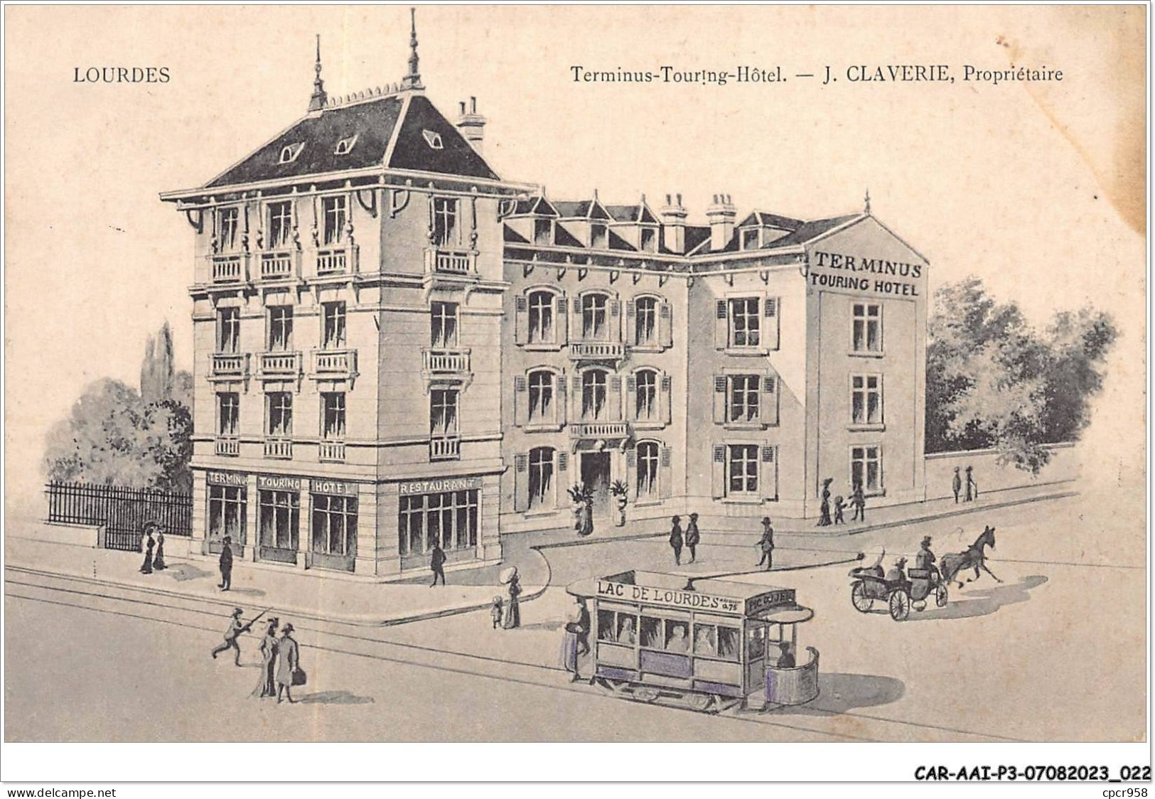 CAR-AAIP3-33-0203 - LOURDES - Terminus Touring Hotel J. Claverie - Andere & Zonder Classificatie