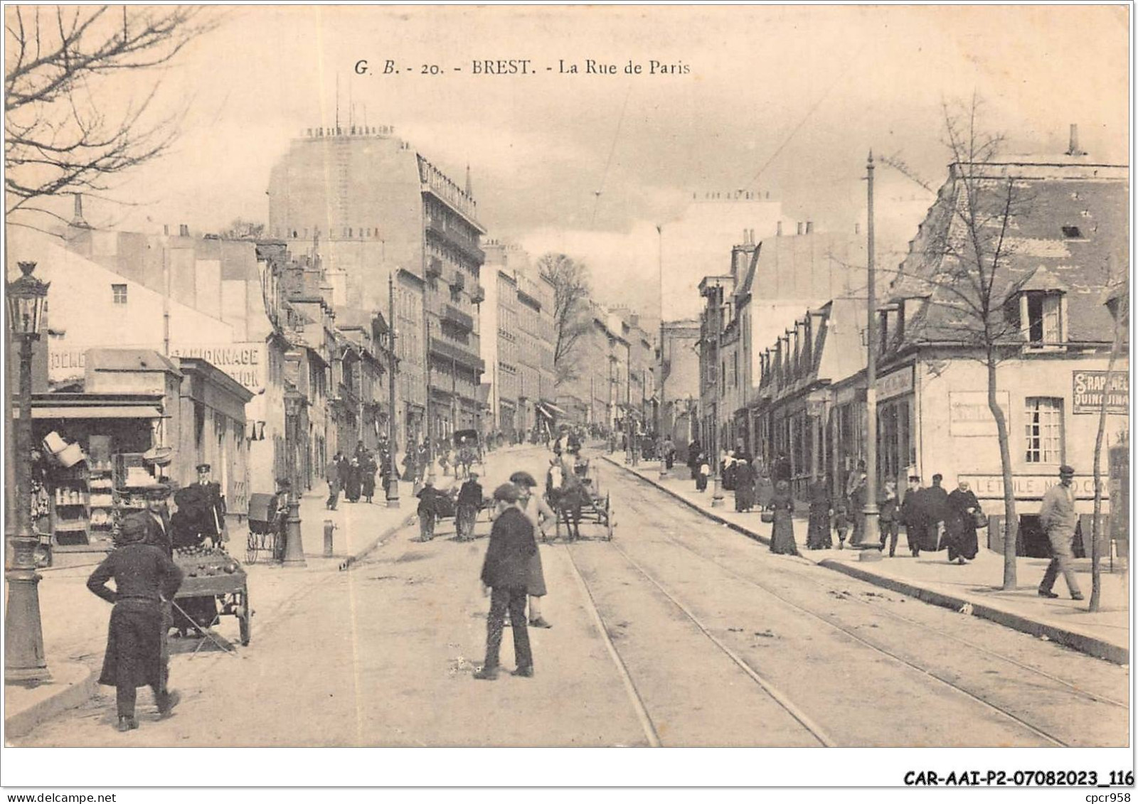 CAR-AAIP2-29-0156 - BREST - La Rue De Paris  - Brest