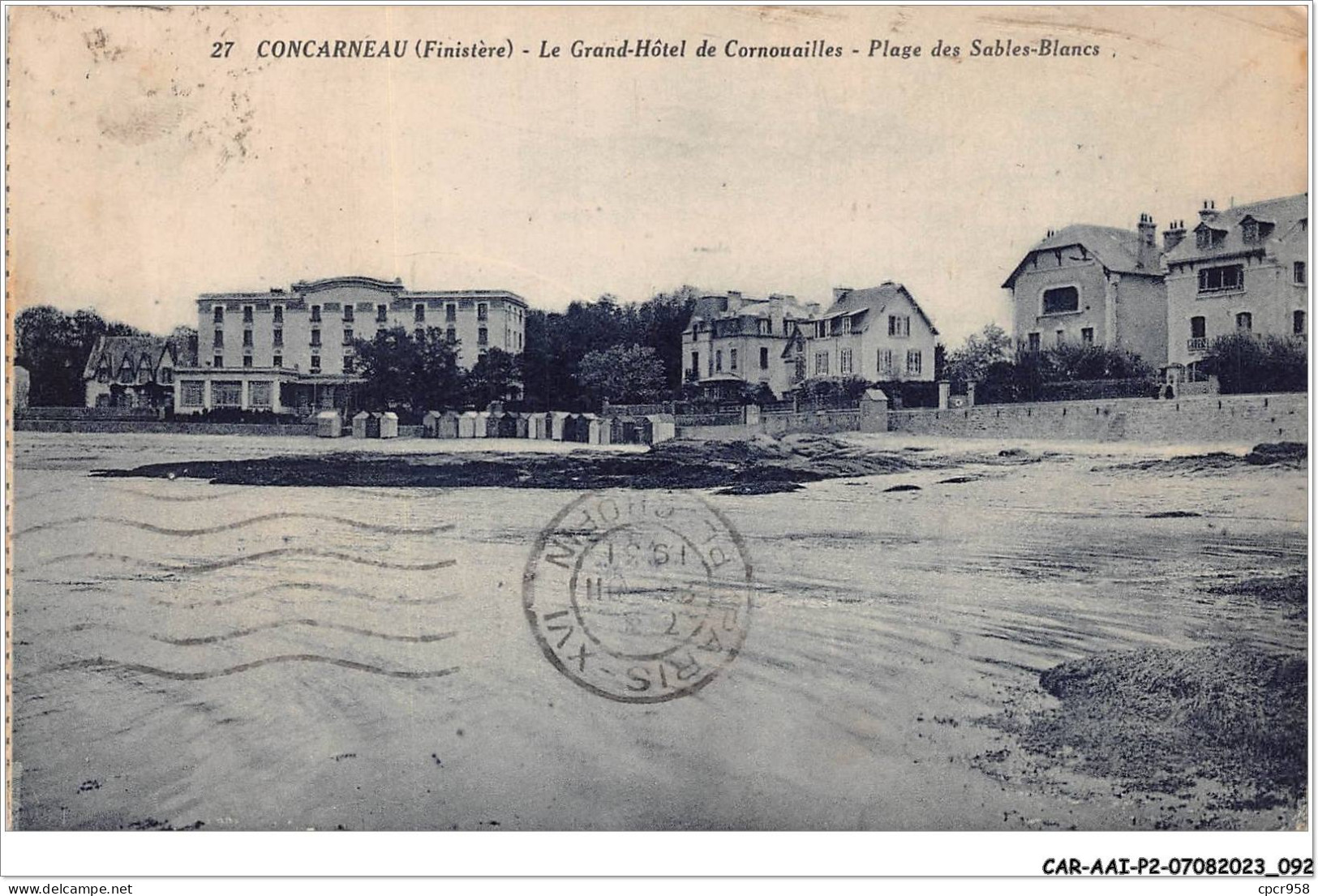 CAR-AAIP2-29-0144 - CONCARNEAU - Le Grand Hotel De Cornouailles - Plage Des Sables-Blancs - Concarneau