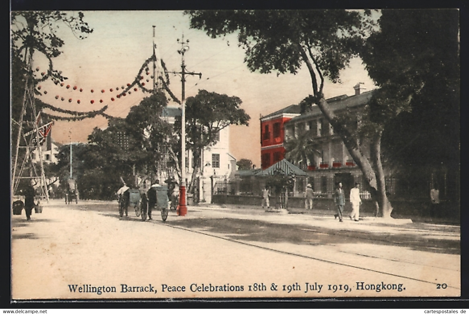 AK Hongkong, Wellington Barrack, Peace Celebrations 1919  - Chine