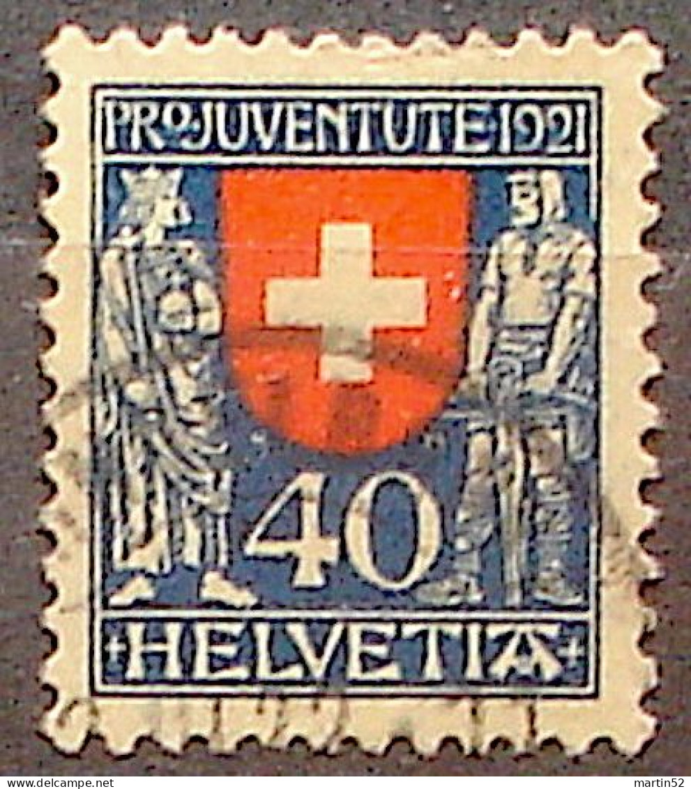 Schweiz Suisse 1921: Kaiser & Tell Zu WI 20 Mi 174 Yv 187 Mit Voll-Stempel Vom 2.III.22 (Zu CHF 90.00) - Gebruikt