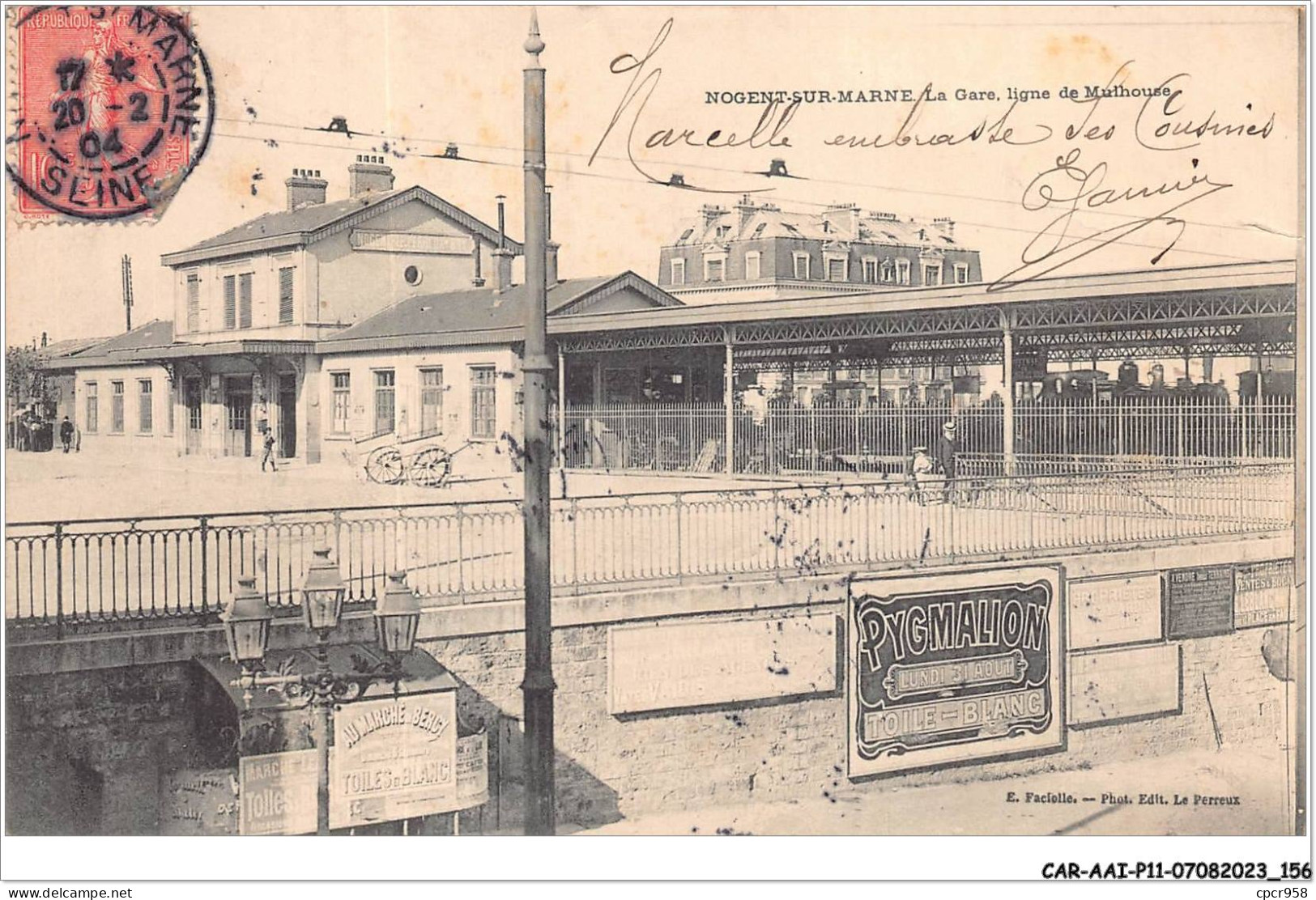 CAR-AAIP11-94-1058 - NOGENT SUR MARNE - La Gare , Ligne De Mulhouse - Nogent Sur Marne