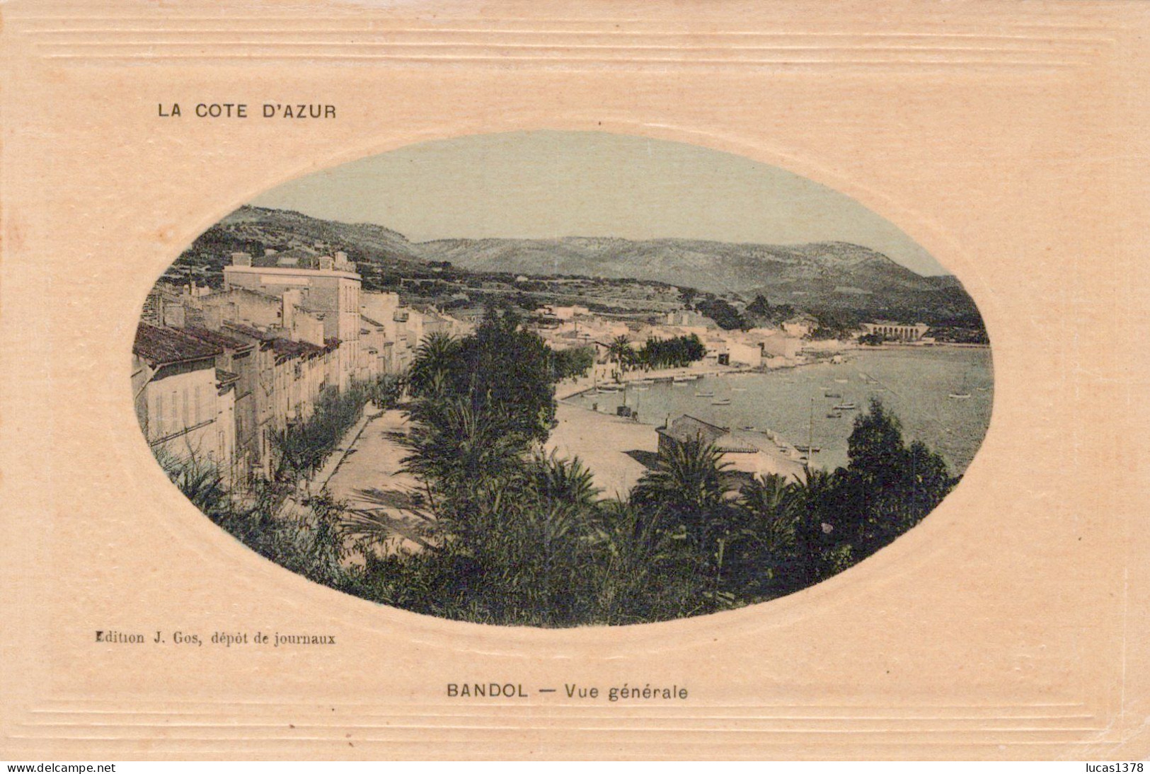 83 / BANDOL / 6 JOLIES CARTES GAUFFREES EDIT GOS - Bandol