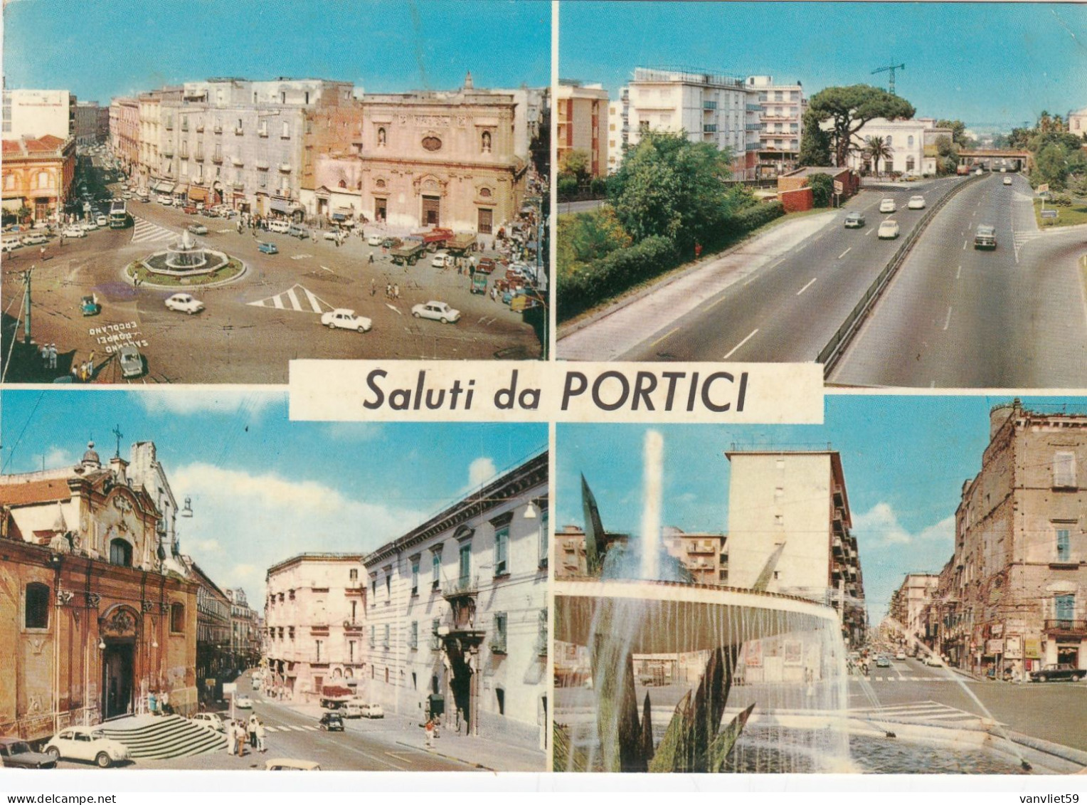 PORTICI-NAPOLI-2 CARTOLINE VERA FOTOGRAFIA- VIAGGIATE 1971-1974 - Frosinone