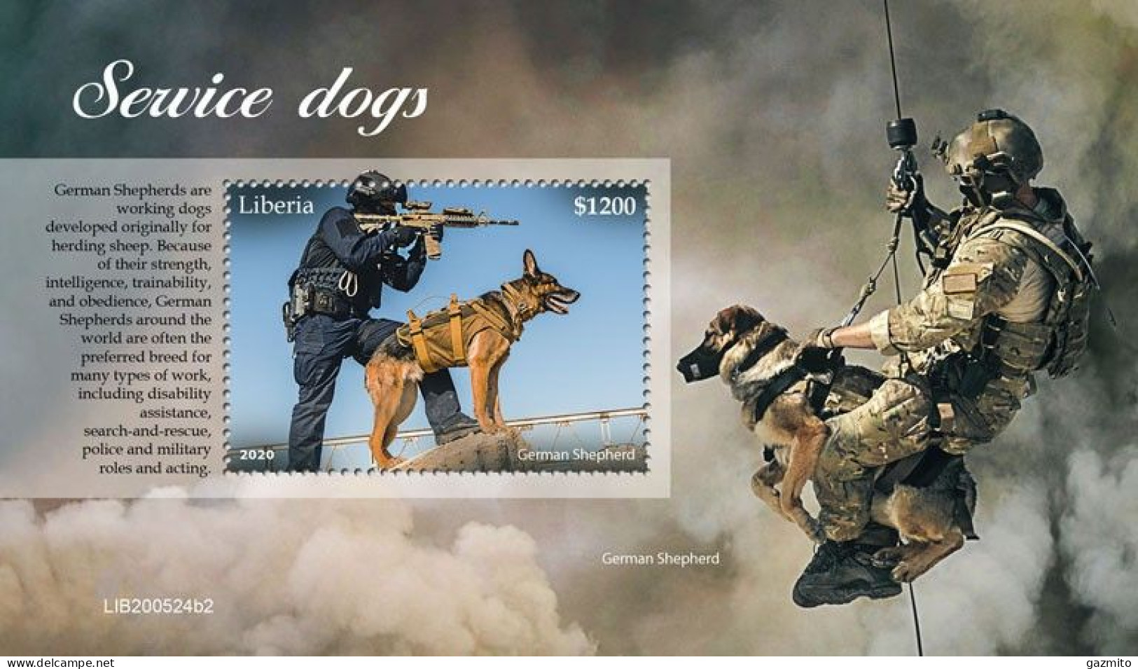 Liberia 2020, Animals, Dogs Service, Police, BF - Polizia – Gendarmeria