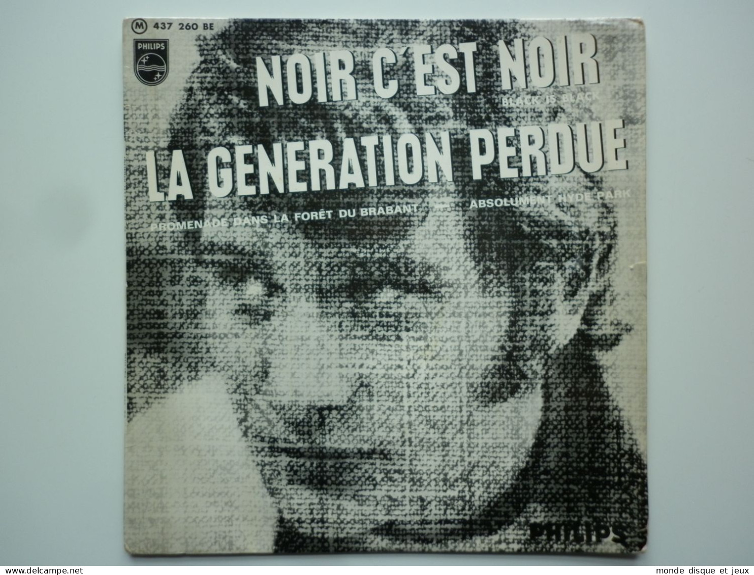 Johnny Hallyday 45Tours EP Vinyle Noir C'est Noir / La Génération Perdue J Colombet Paris - XV - 45 G - Maxi-Single