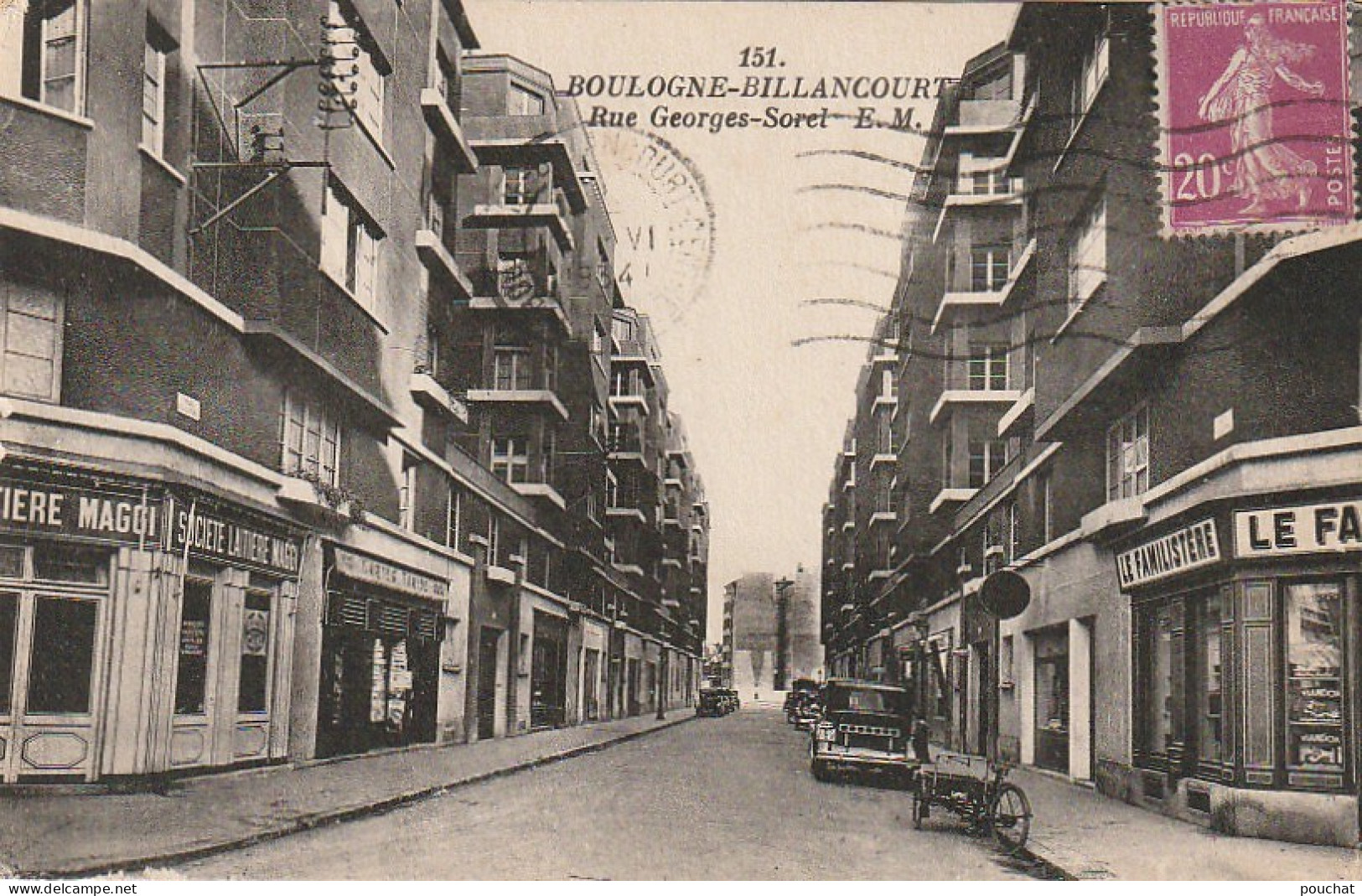 MO 1-(92) BOULOGNE BILLANCOURT - RUE GEORGES SOREL- LE FAMILISTERE - SOCIETE LAITIERE MAGGI - 2 SCANS - Boulogne Billancourt