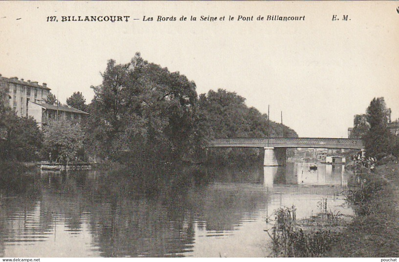 MO 1-(92) BILLANCOURT - LES BORDS DE LA SEINE ET LE PONT DE BILLANCOURT  - 2 SCANS - Boulogne Billancourt